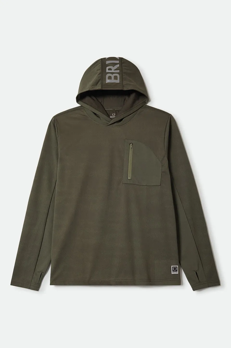 brixton-journey-sun-hoodie-olive-tiger-camo-upf image 1