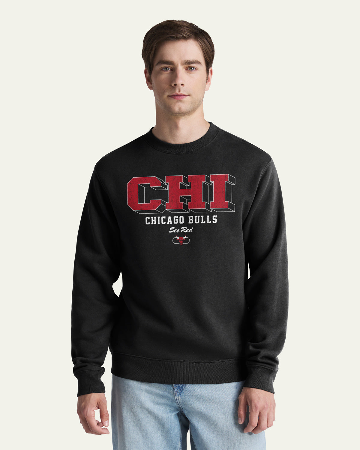 47-brand-headline-chicago-bulls-crew-schwarz-sweatshirt image 1