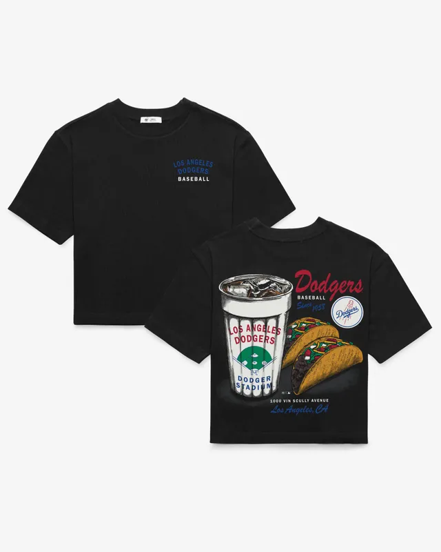 47-brand-reed-city-dodgers-damen-t-shirt-flint-black-cropped image 1