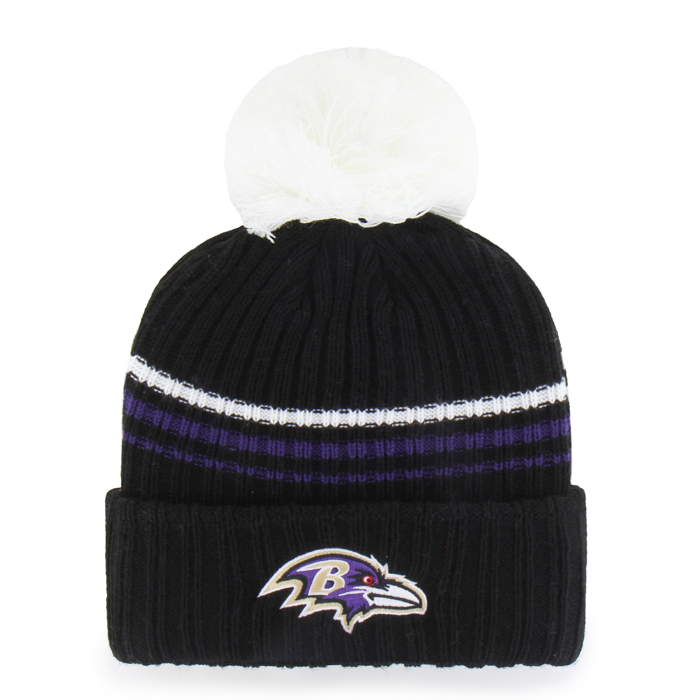 47-brand-baltimore-ravens-cuff-knit-beanie-schwarz-damen image 2
