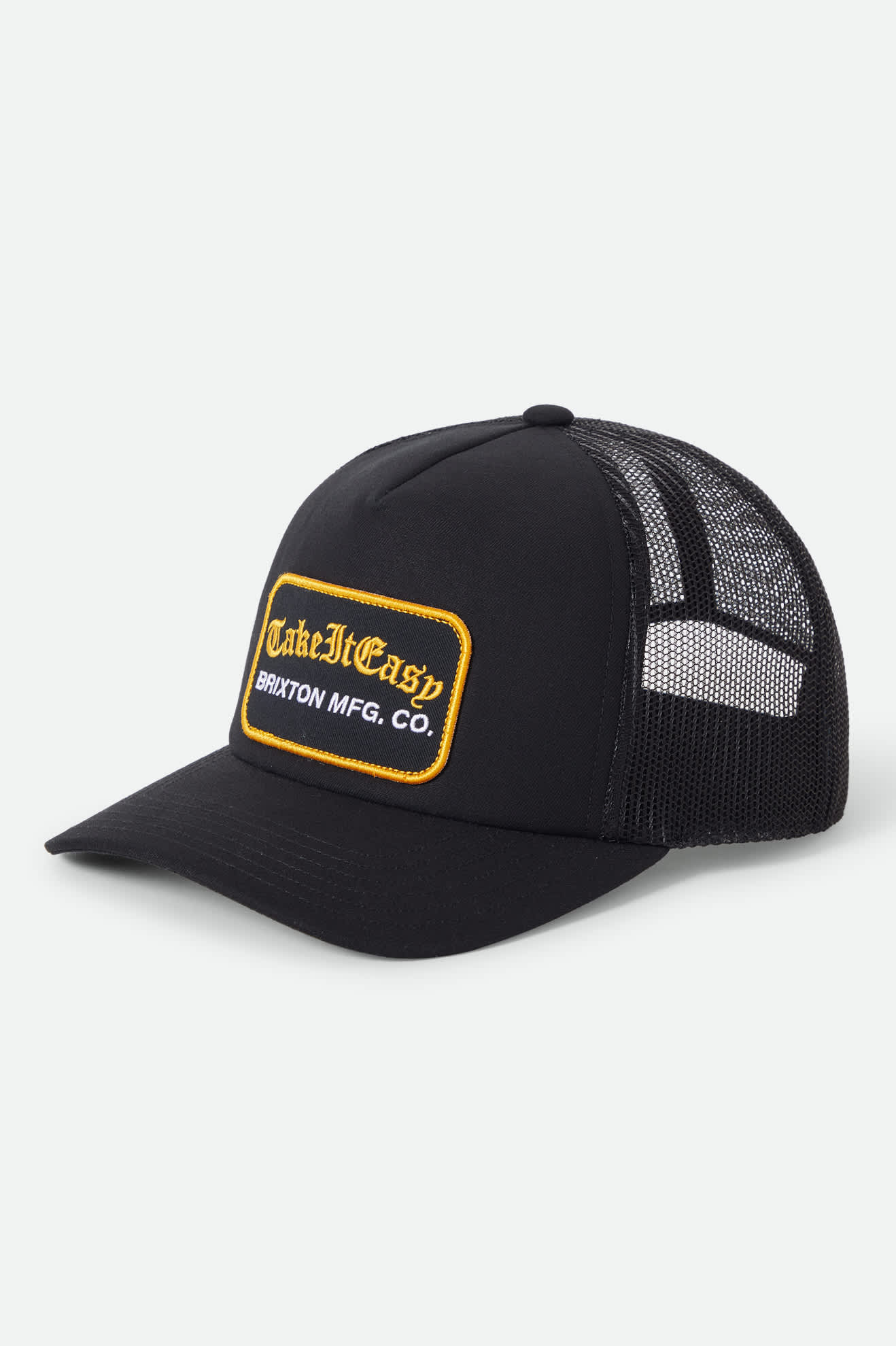 brixton-take-it-easy-trucker-cap-washed-black-netzcap image 1