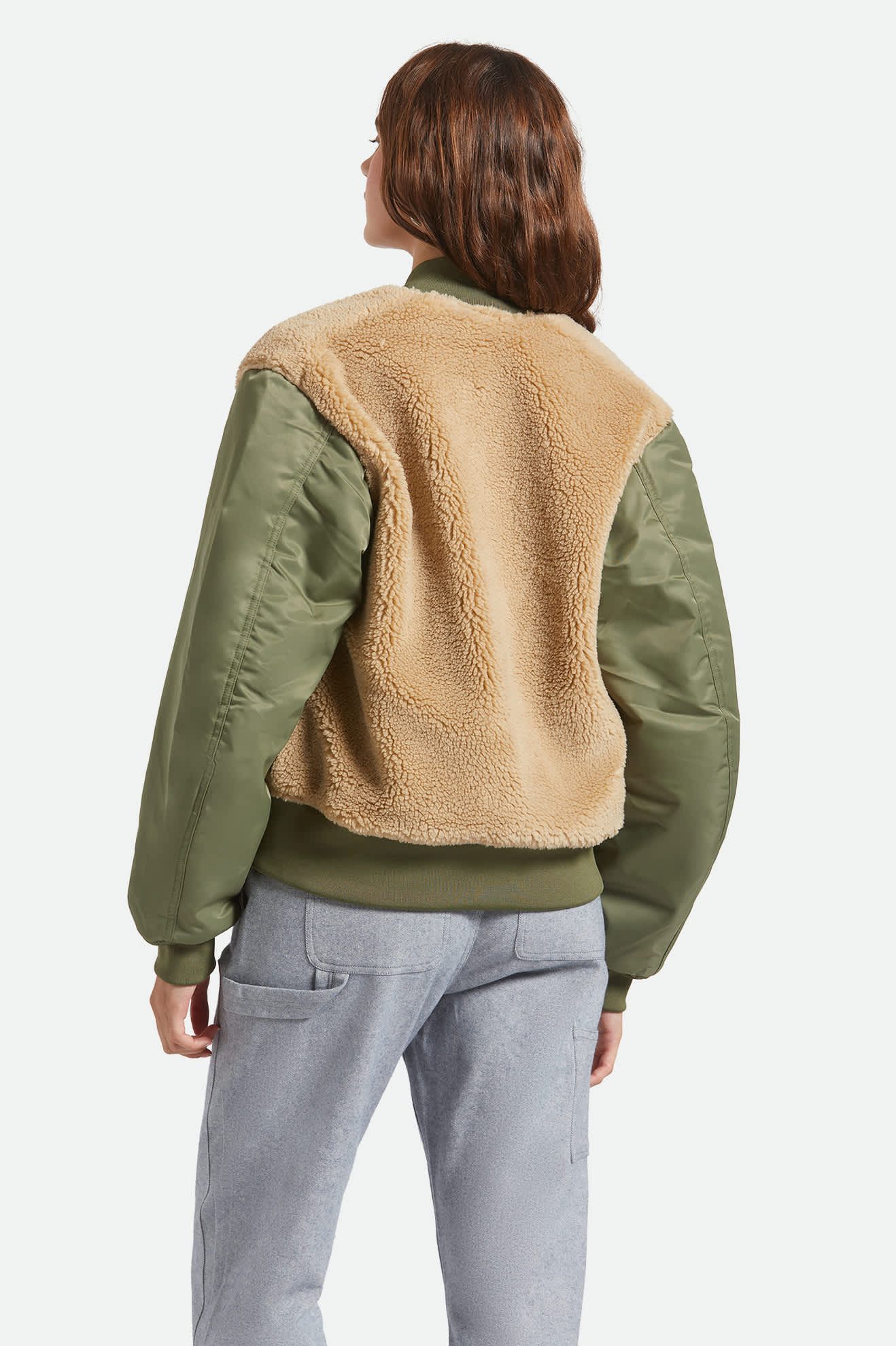 brixton-sherpa-surplus-bomberjacke-olive-surplus-damen image 5