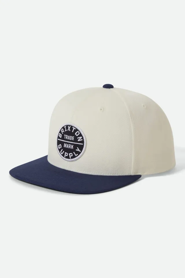 brixton-oath-iii-snapback-cap-off-white-midnight-blue image 1