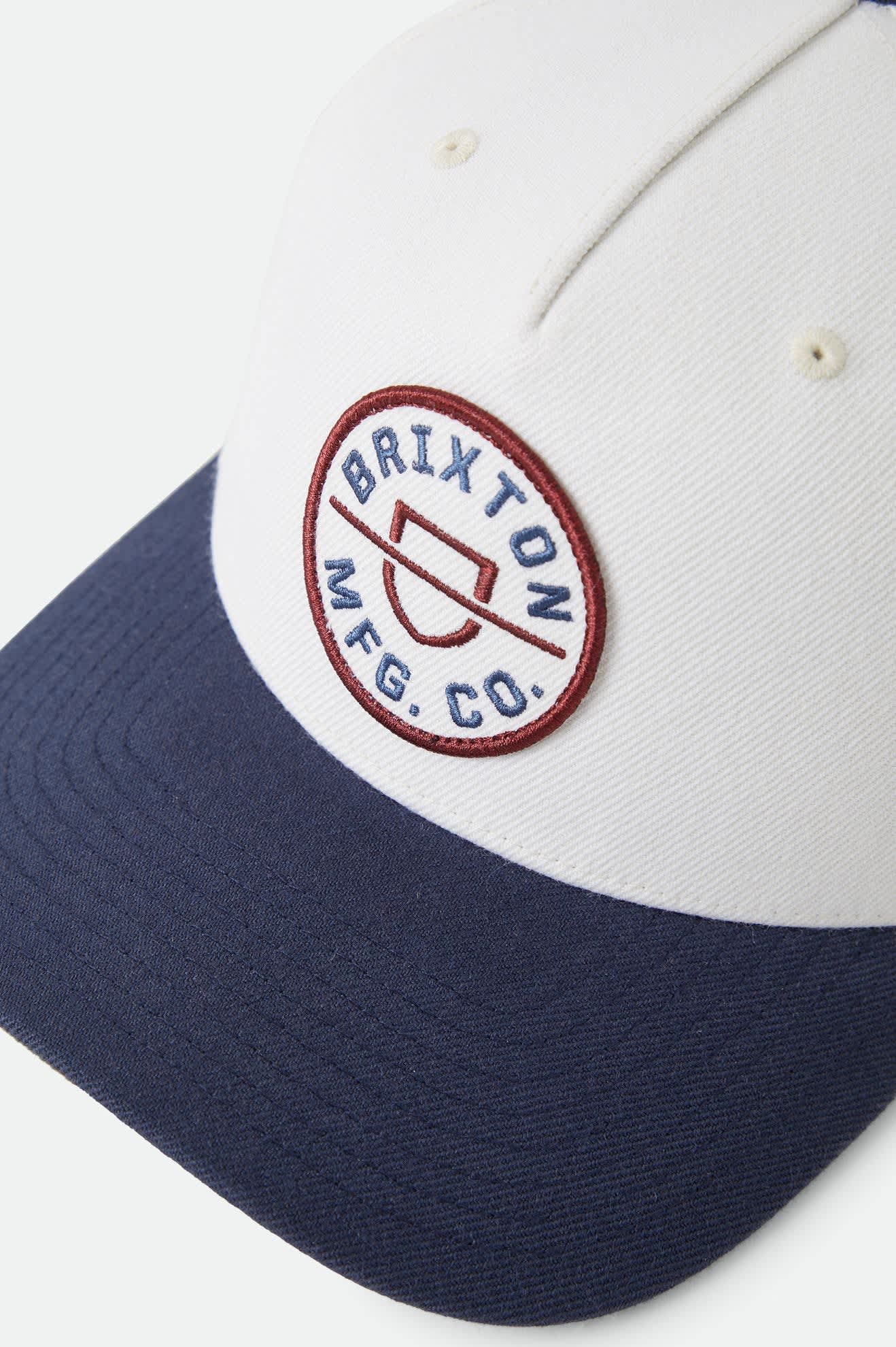 brixton-crest-snapback-wax-paper-navy-5-panel image 3