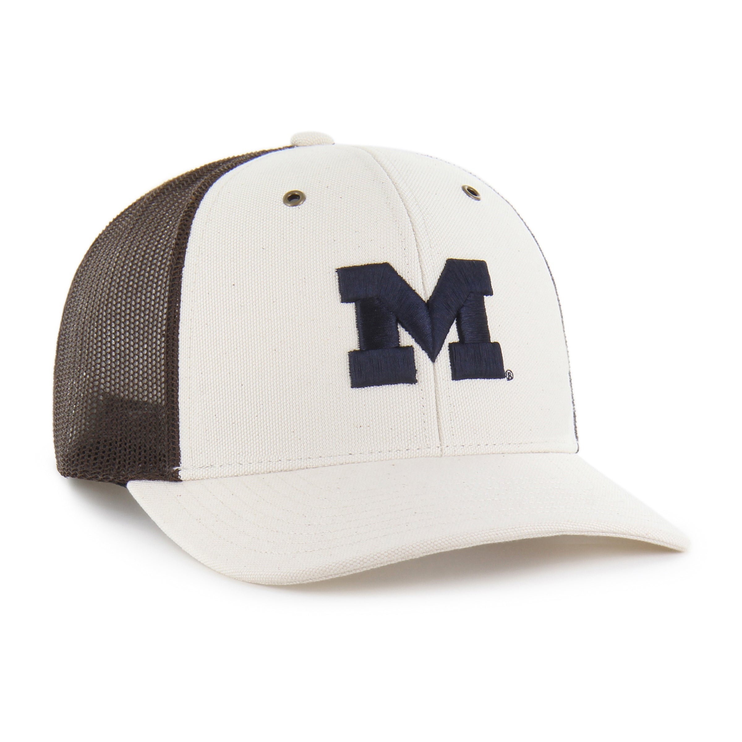 47-trucker-michigan-wolverines-carhartt-undyed-cap-natural image 4