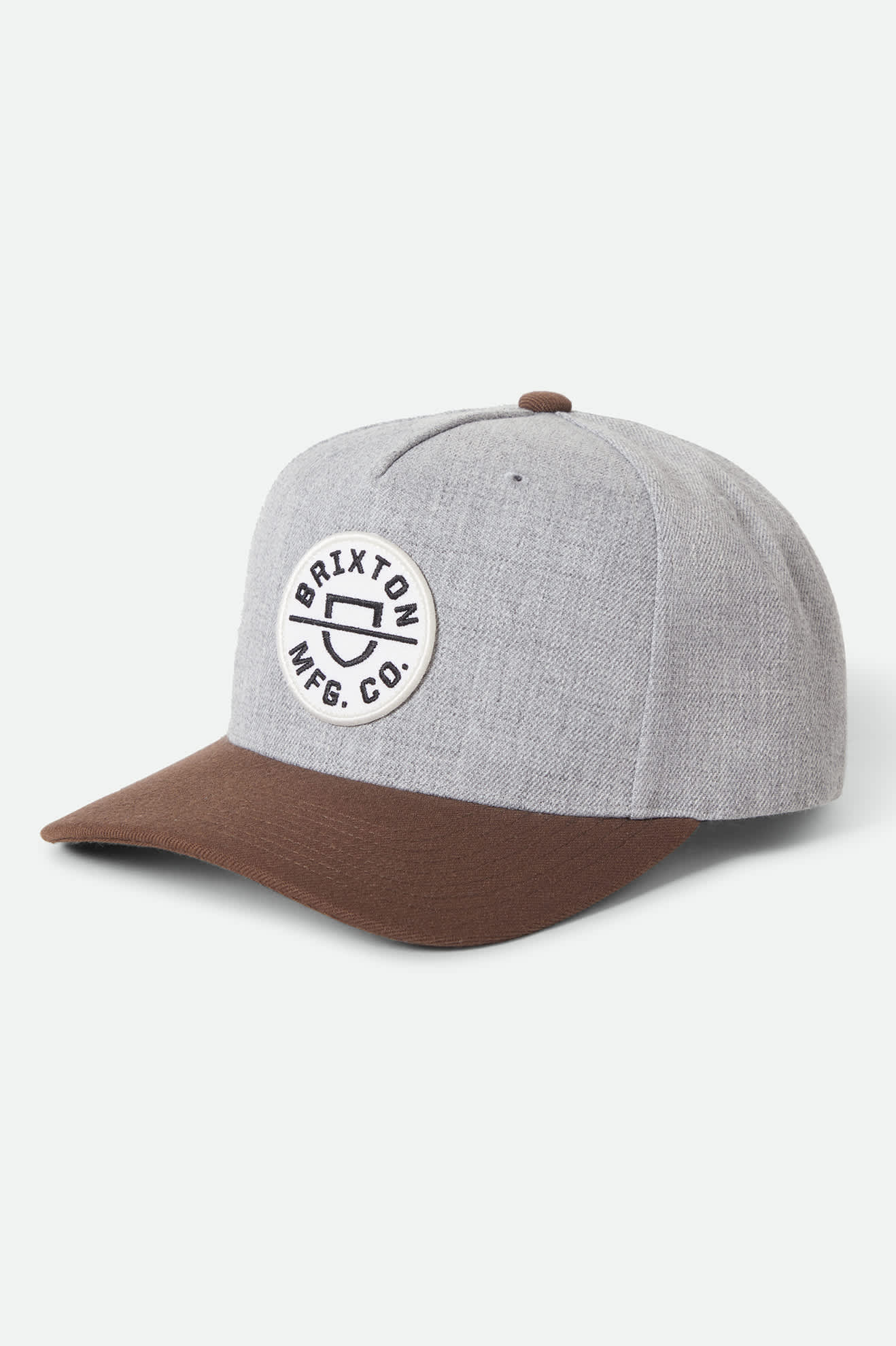 brixton-crest-netplus-snapback-grau-braun-patch image 1