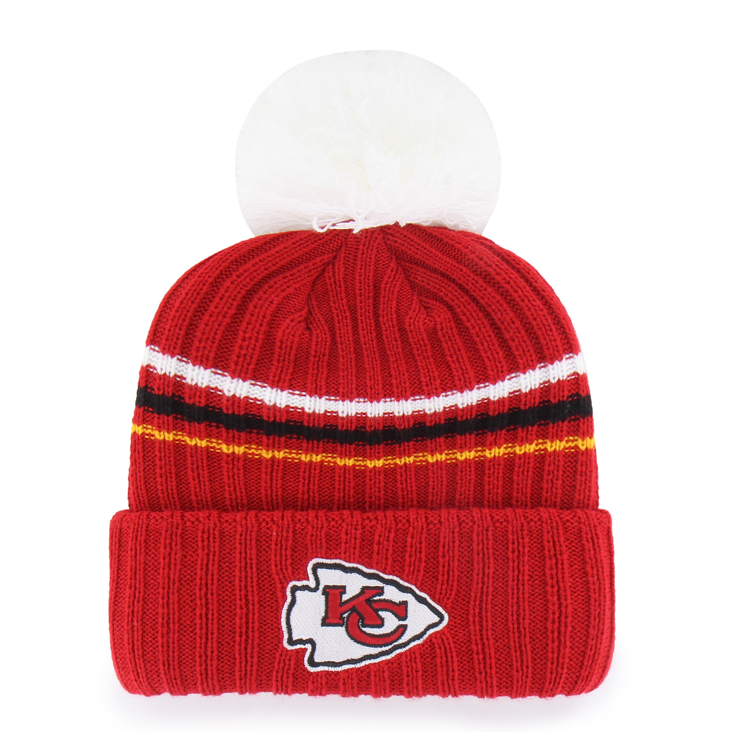 47-knits-kansas-city-chiefs-fuzzy-script-beanie-rot-damen image 2