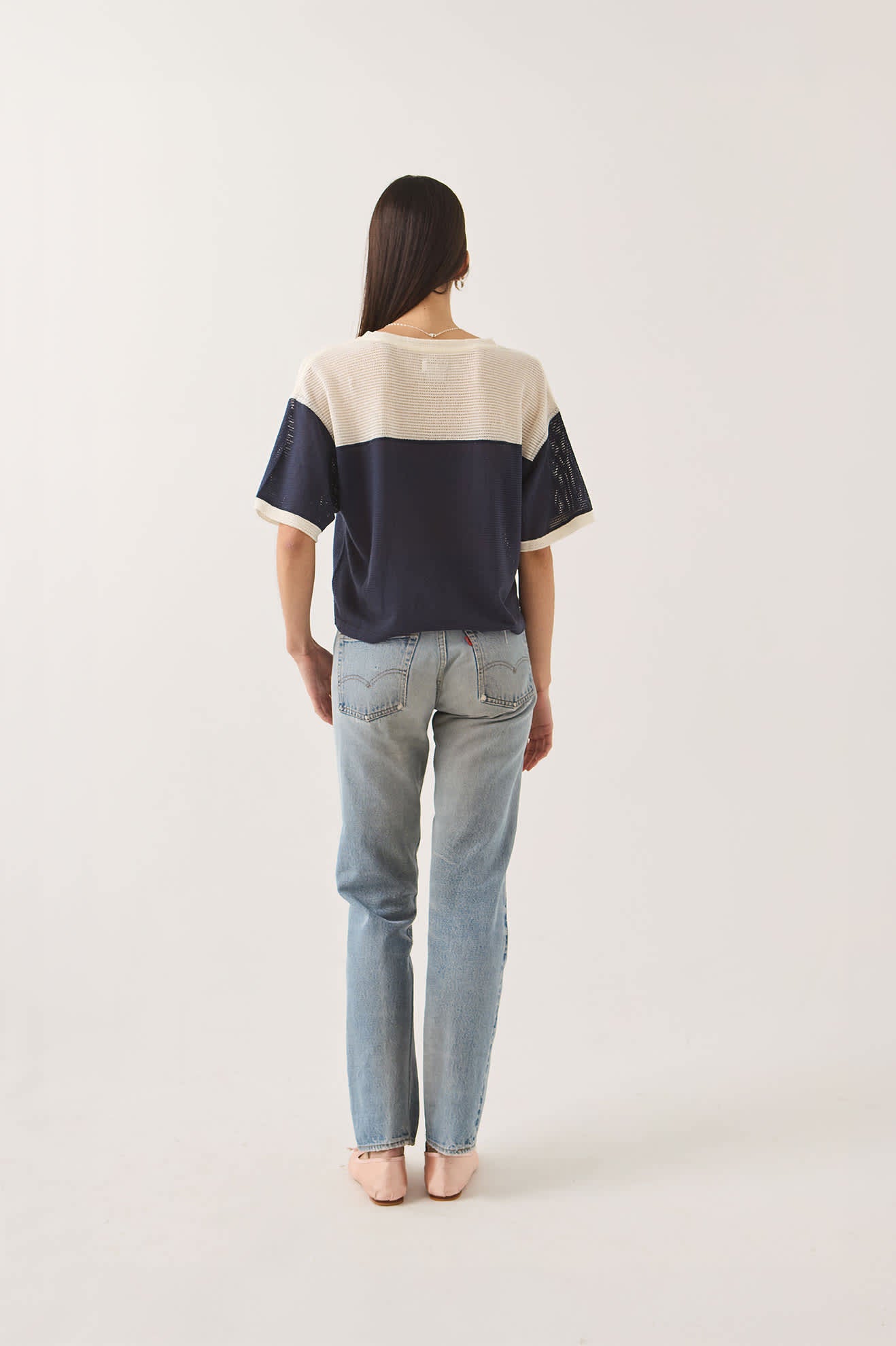 brixton-varsity-mesh-t-shirt-off-white-washed-navy-mesh image 7