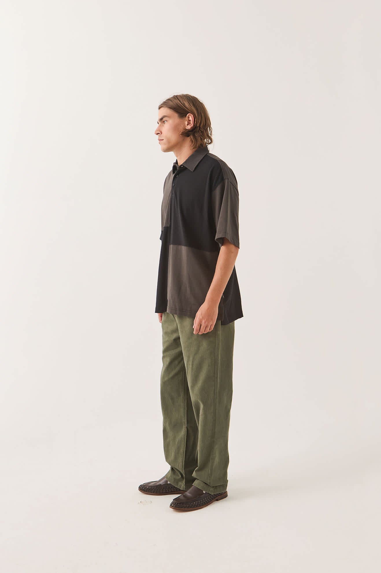 brixton-deco-relaxed-polo-t-shirt-washed-black-baumwolle image 3