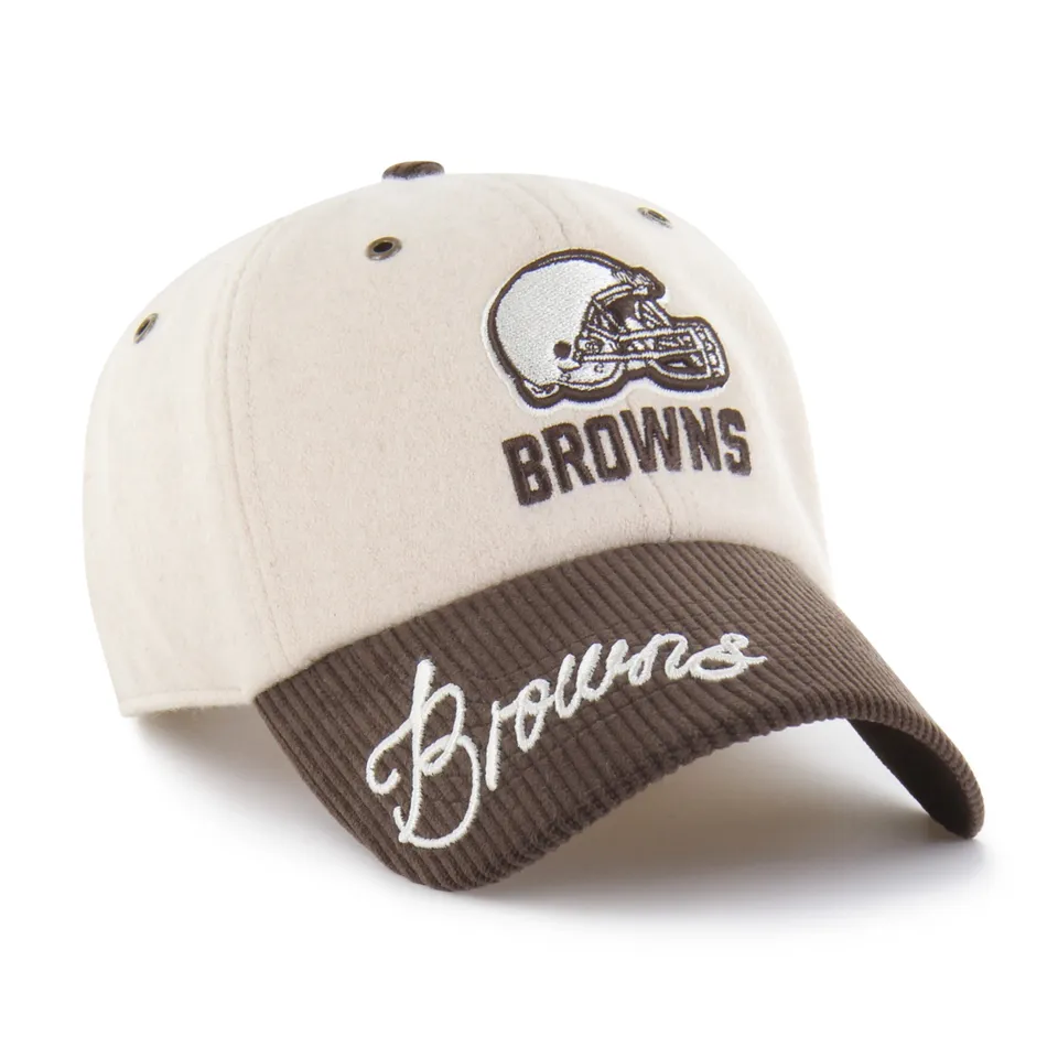 47-clean-up-cleveland-browns-rope-script-cap-natural image 1