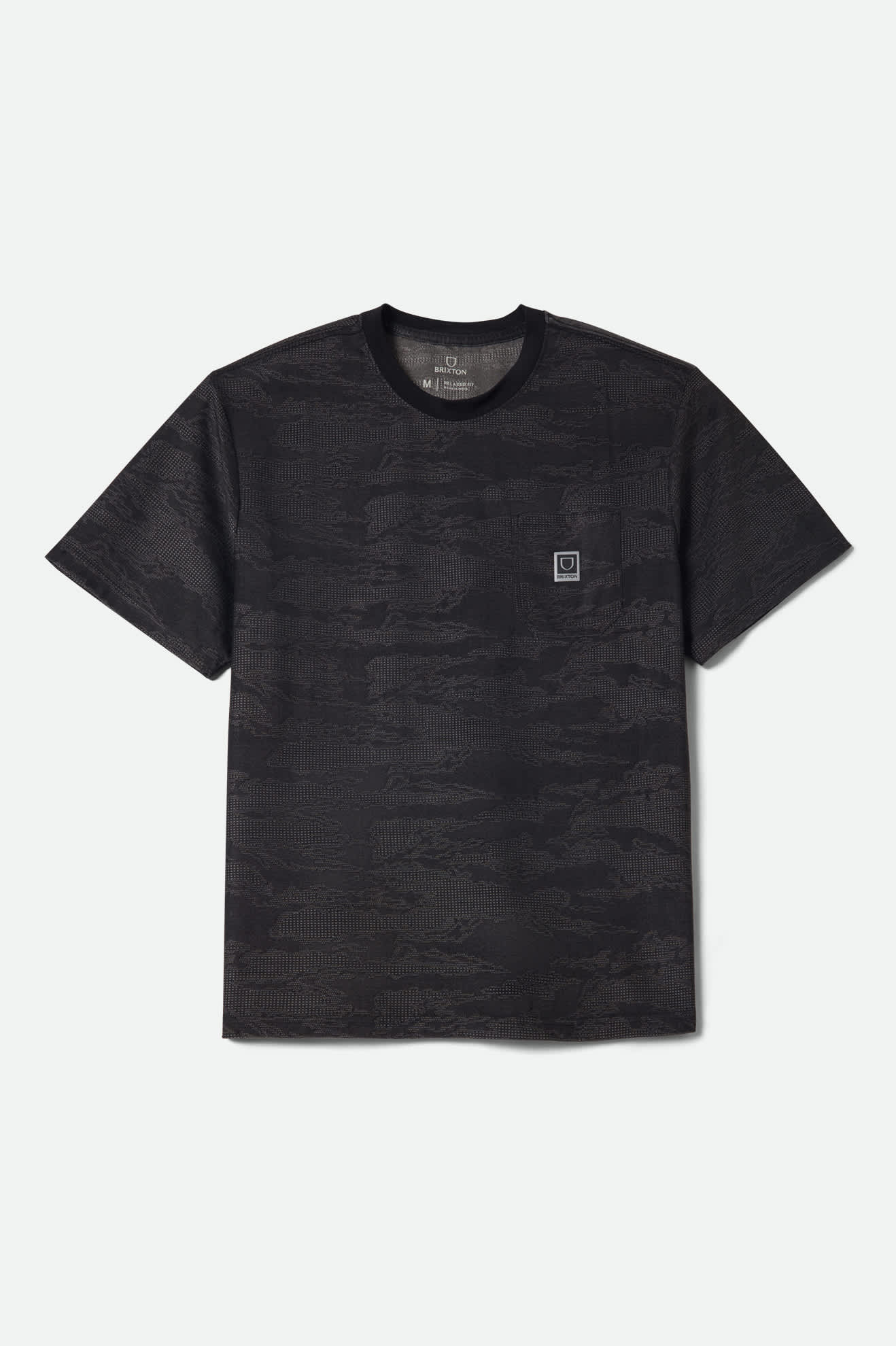 brixton-journey-pocket-t-shirt-black-tiger-camo image 1