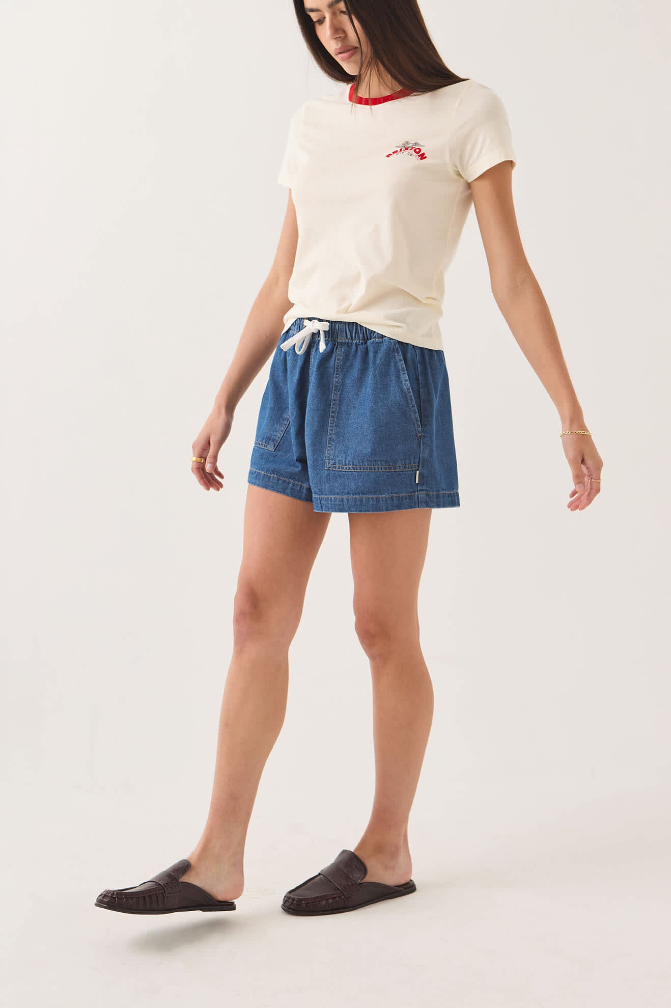 brixton-everyday-shorts-damen-short-medium-chambray-baumwolle image 4
