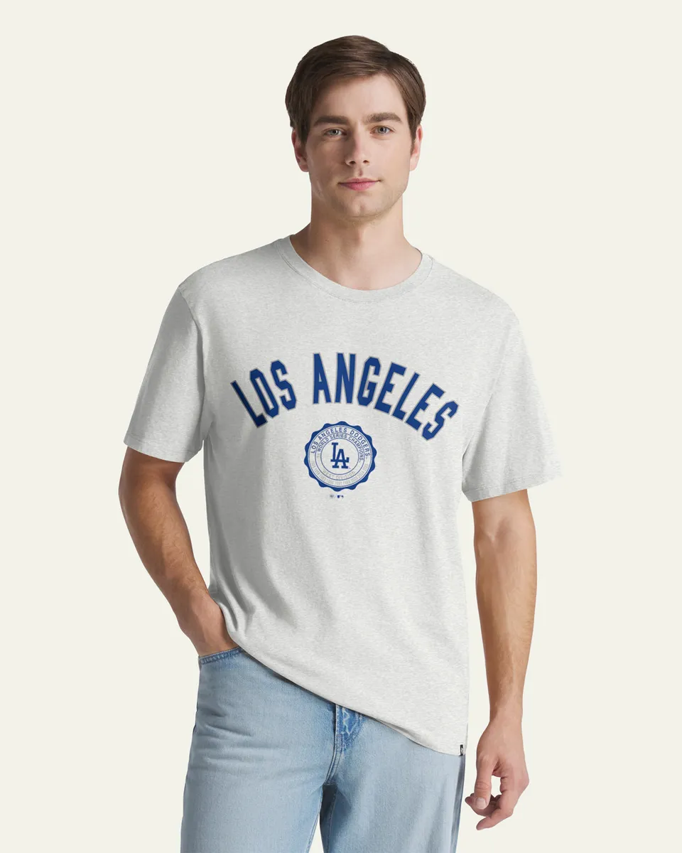 47-los-angeles-dodgers-crest-bend-t-shirt-herren-grau image 1
