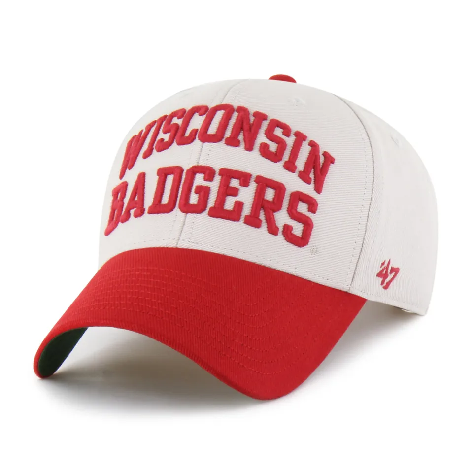 47-brand-47-mvp-wisconsin-badgers-broke-line-loop-cap-bone image 1