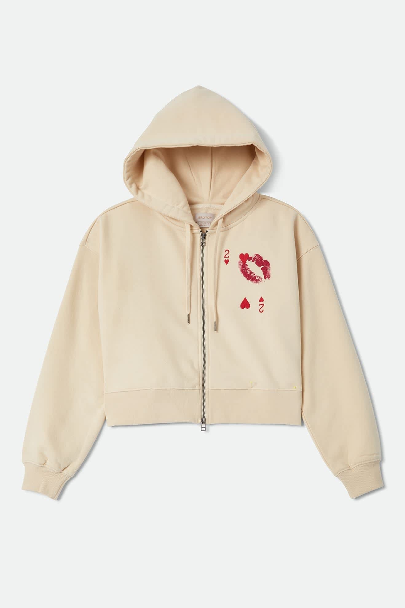 brixton-kissing-hearts-zip-hood-whitecap-baumwollfleece image 1
