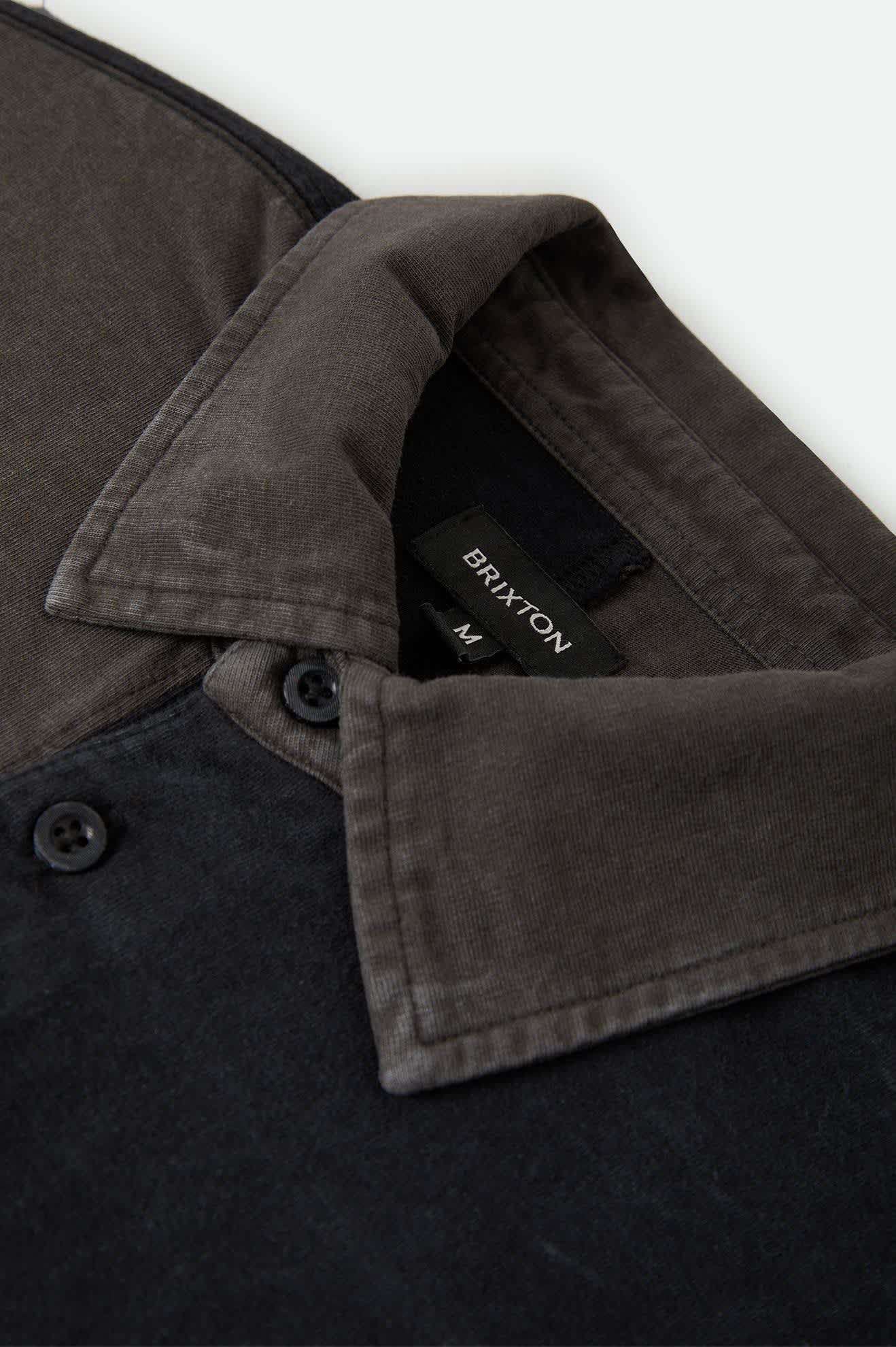 brixton-deco-relaxed-polo-t-shirt-washed-black-baumwolle image 7