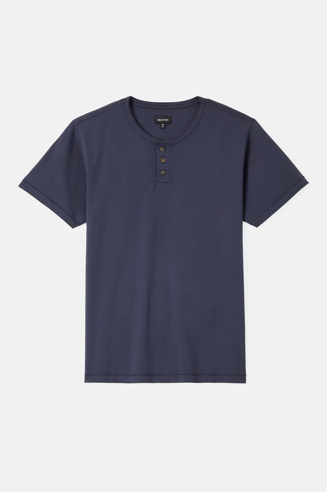 brixton-baseline-henley-t-shirt-washed-navy-baumwolle image 1