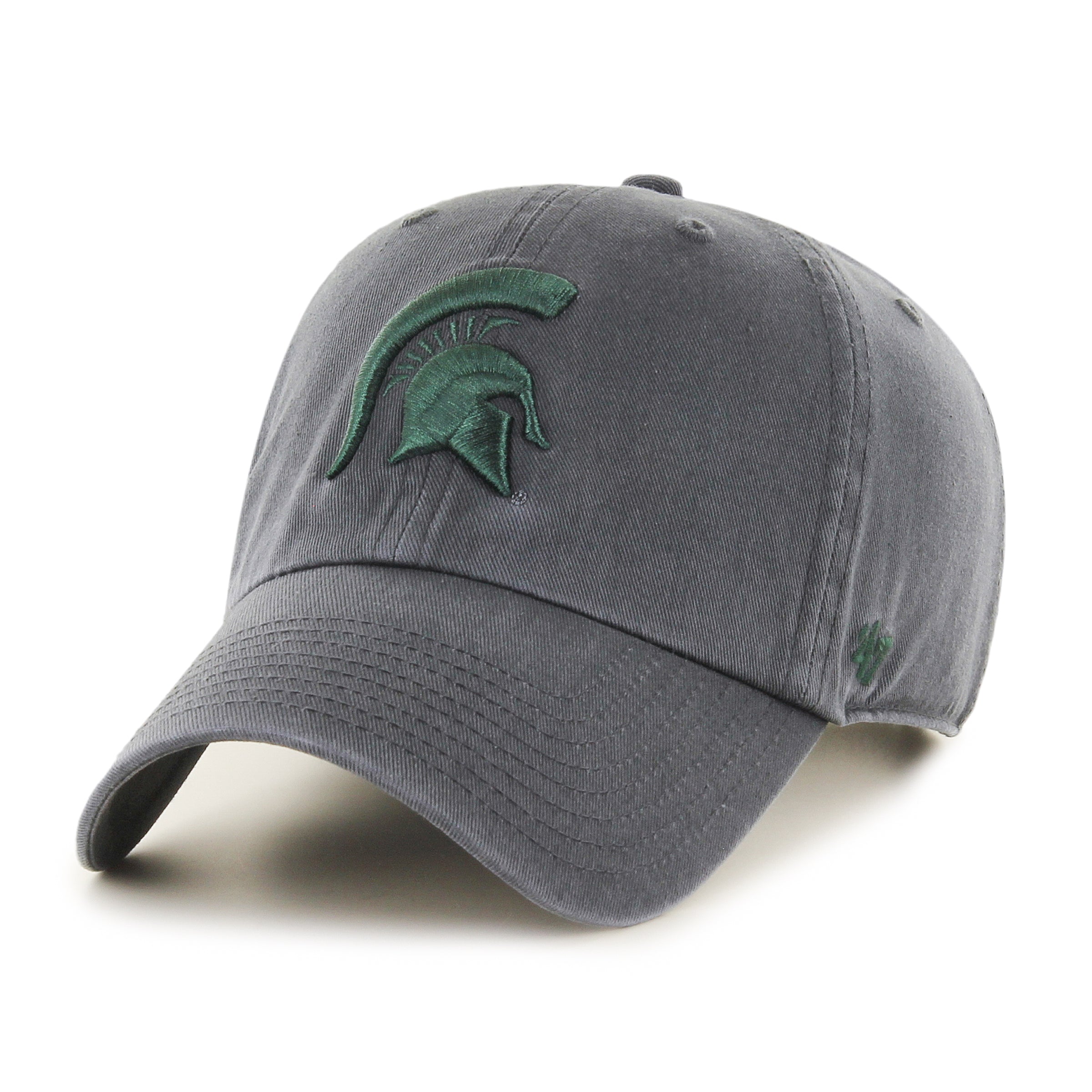 47-michigan-state-spartans-clean-up-cap-charcoal image 1