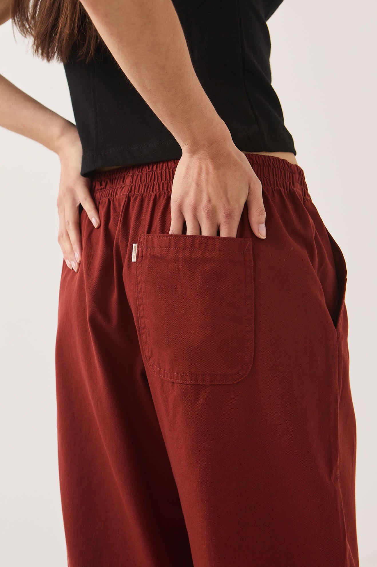 brixton-lounge-pant-hose-dark-brick-baumwolle image 5