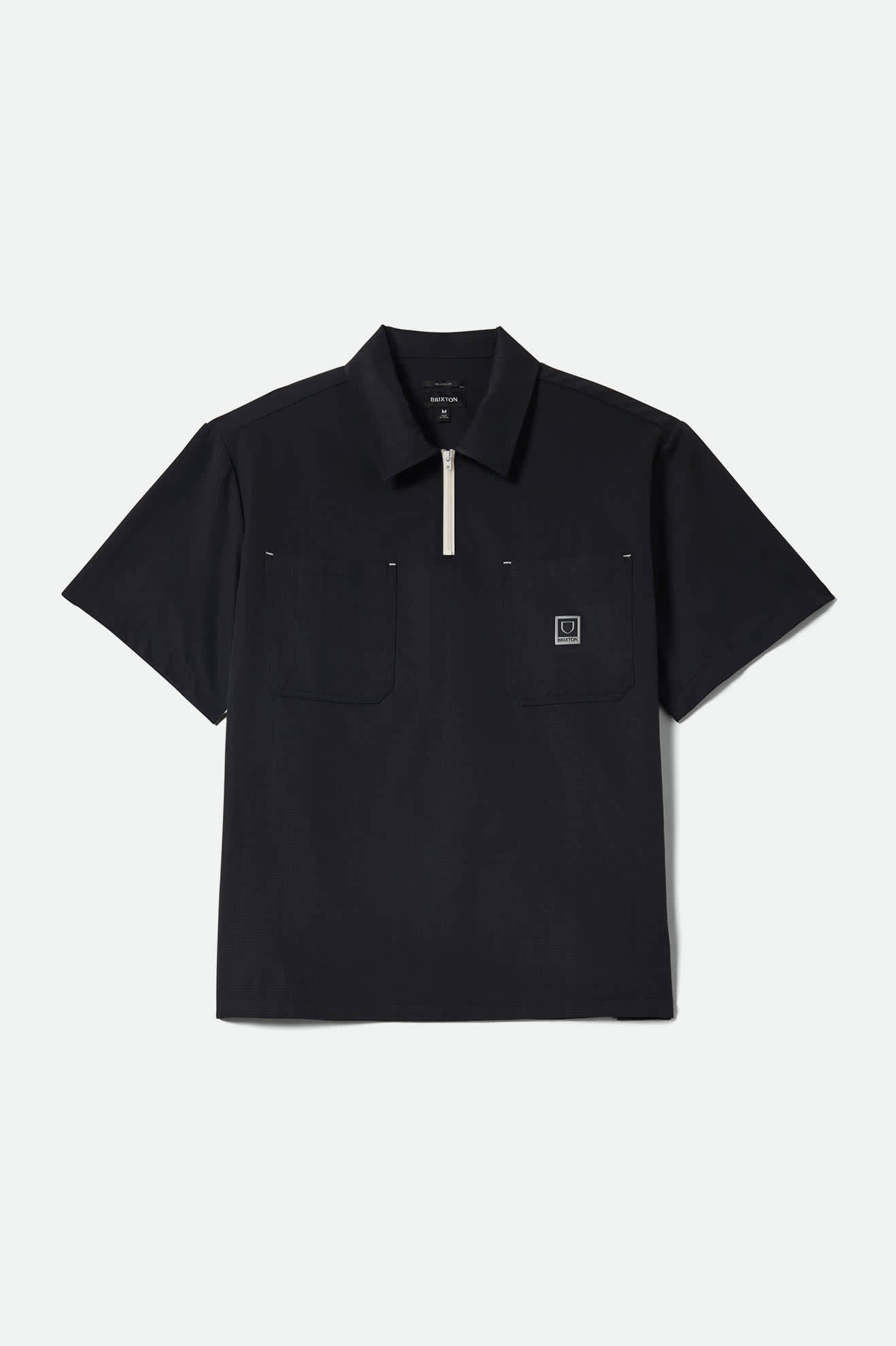 brixton-journey-cropped-shirt-1-2-zip-schwarz-polyester image 1