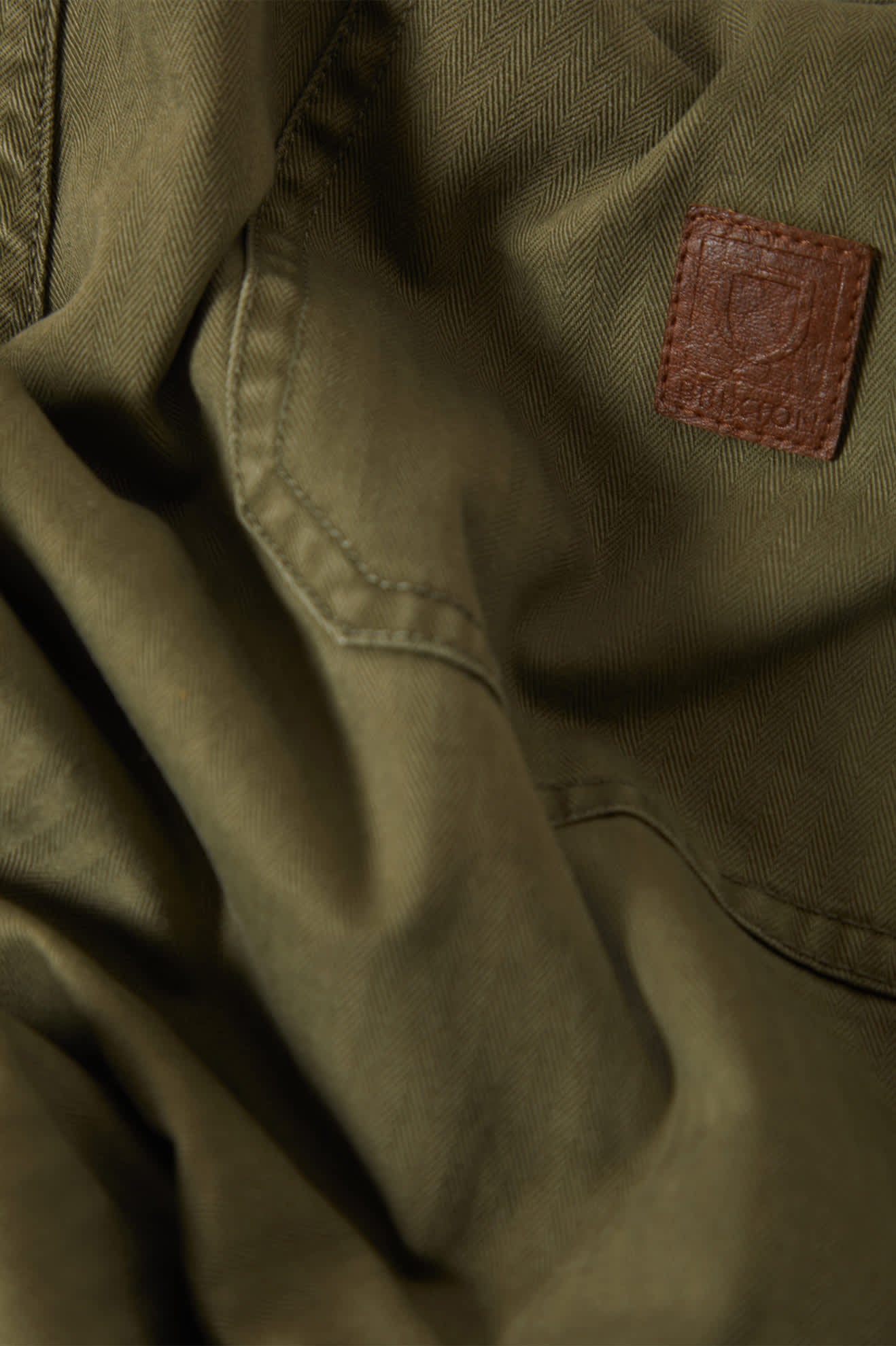 brixton-surplus-herringbone-shorts-washed-olive-green-7 image 7