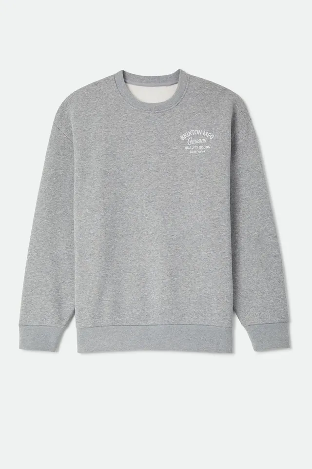 brixton-straton-crew-heather-grey-fleece image 1