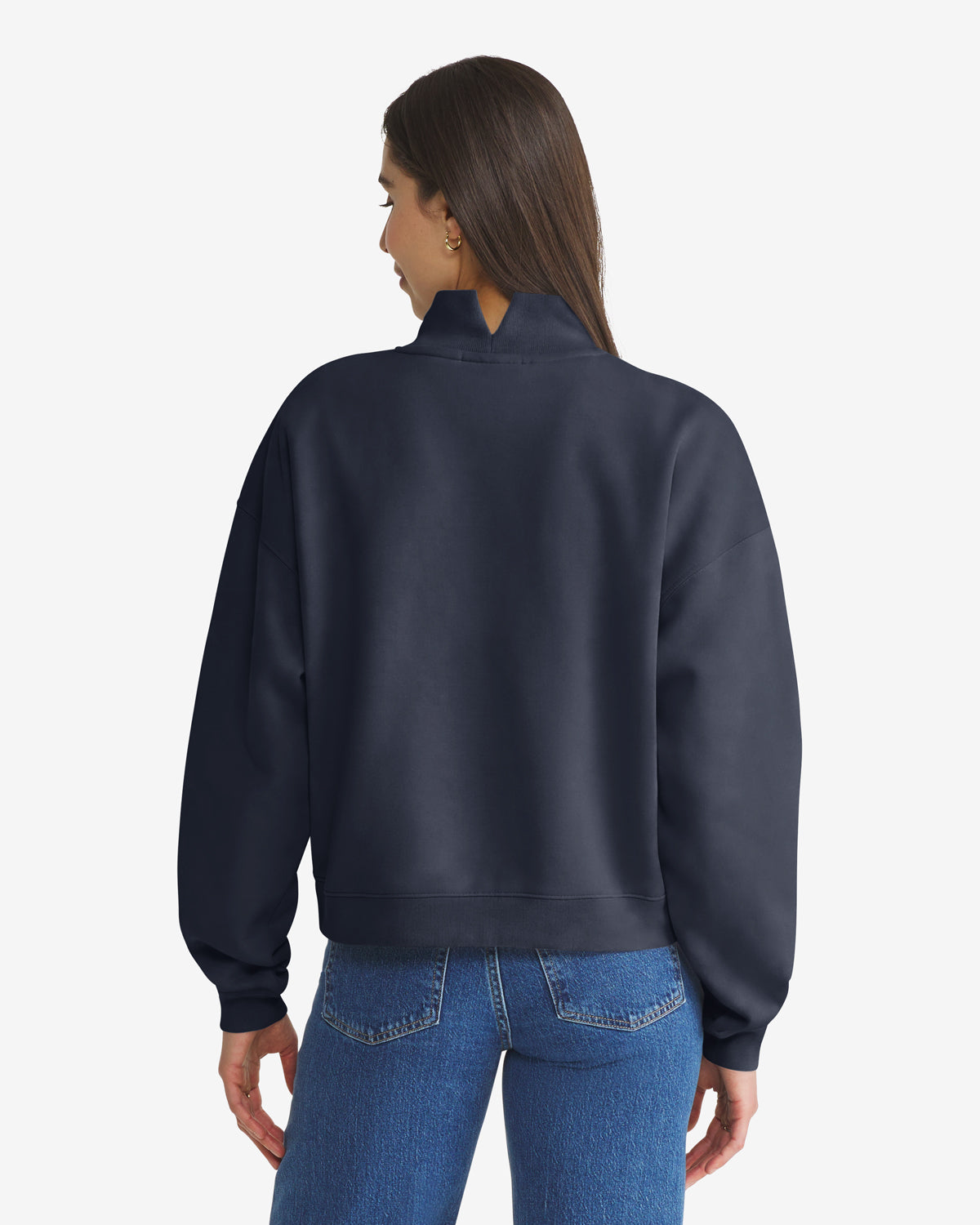 47-brand-vantage-patriots-mock-neck-pullover-navy-damen image 2