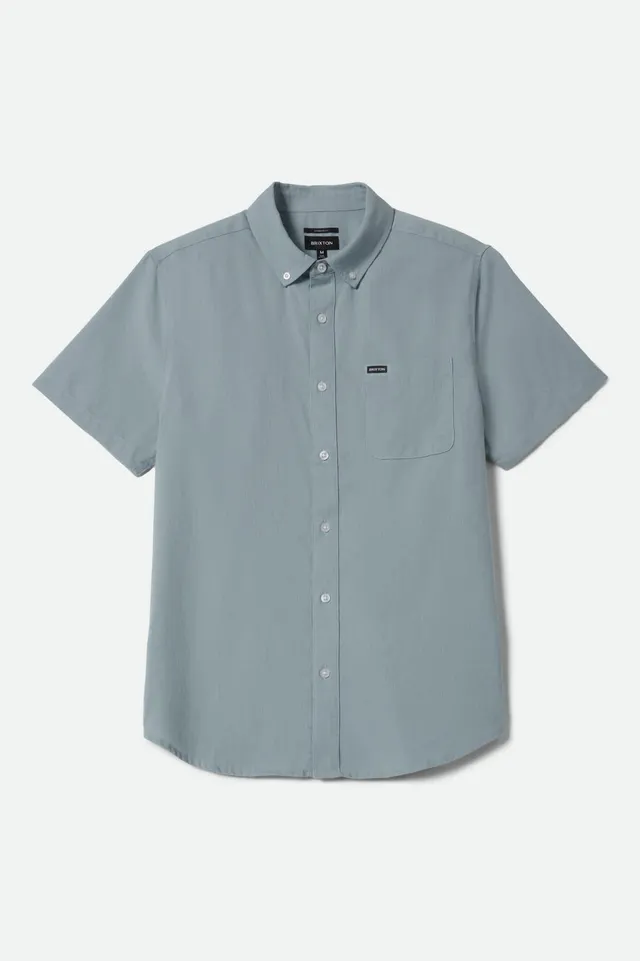 brixton-sanford-oxford-hemd-blue-aura-kurzarm image 1
