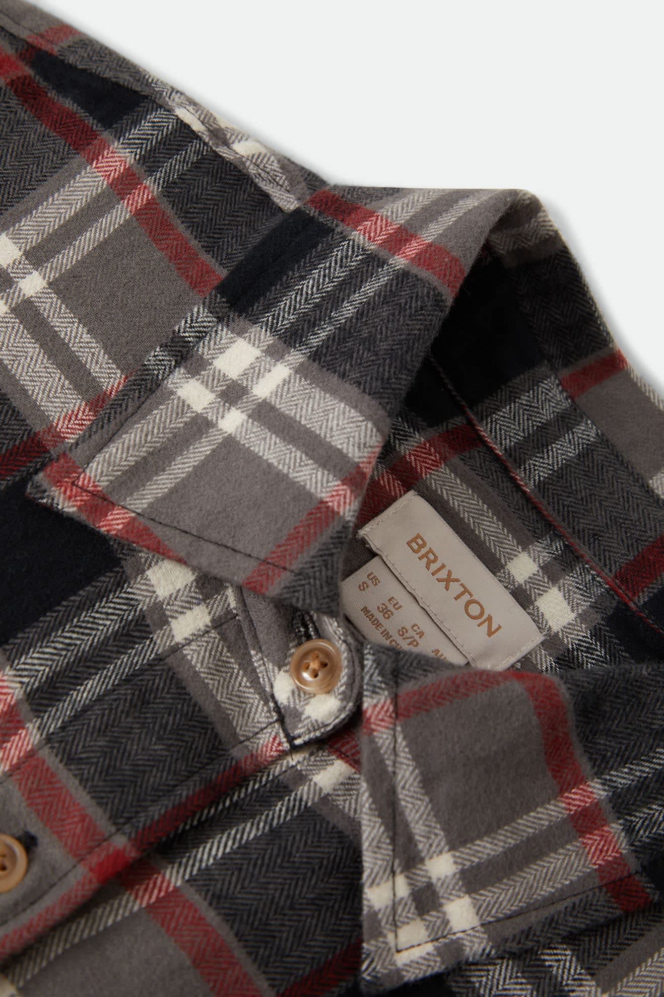 brixton-bowery-crop-overshirt-washed-black-plaid image 7