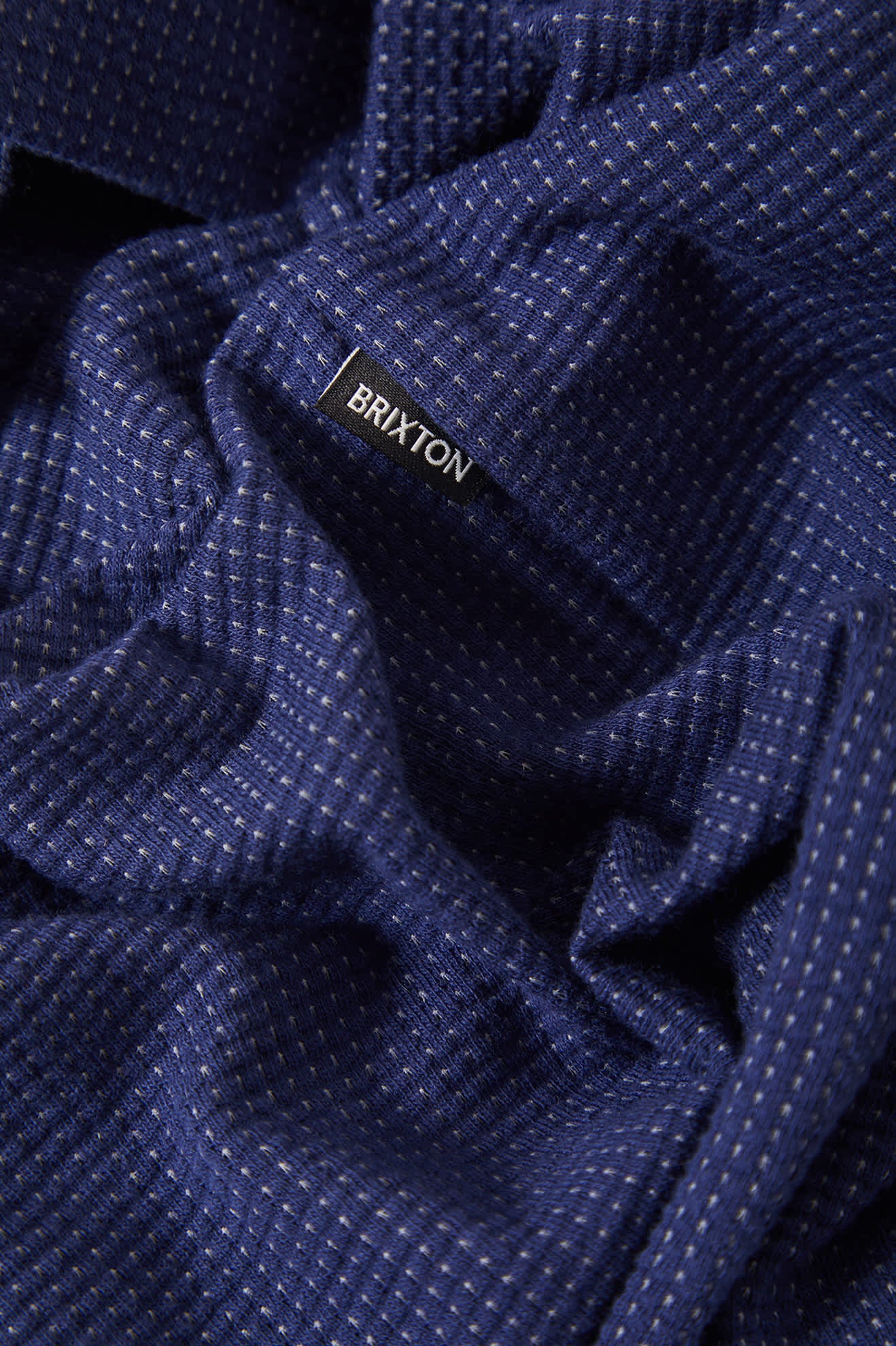brixton-bunker-mesh-kurzarmhemd-washed-navy-streifen image 6