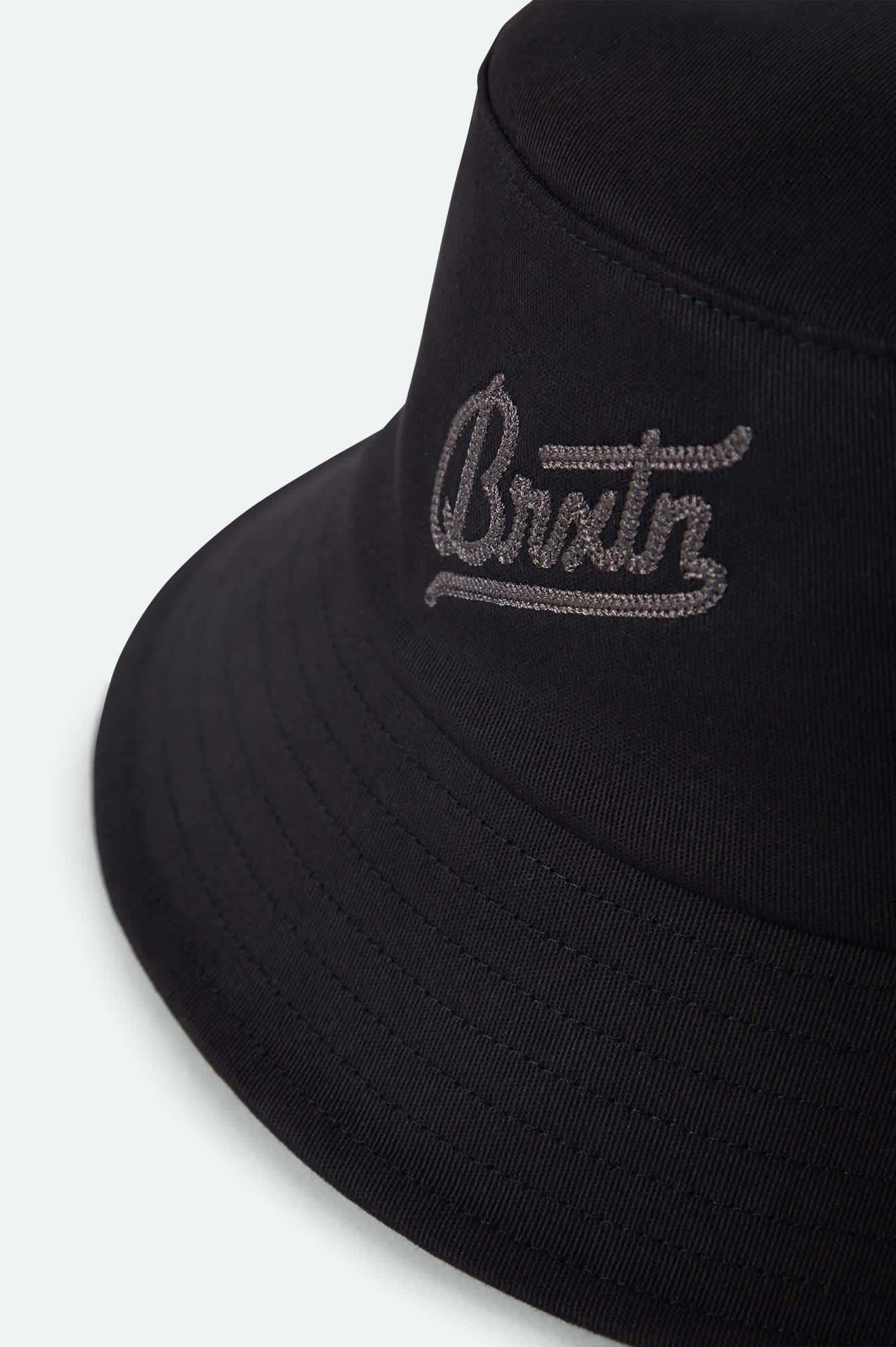 brixton-eldon-bucket-hat-schwarz-packbar-baumwolle image 2
