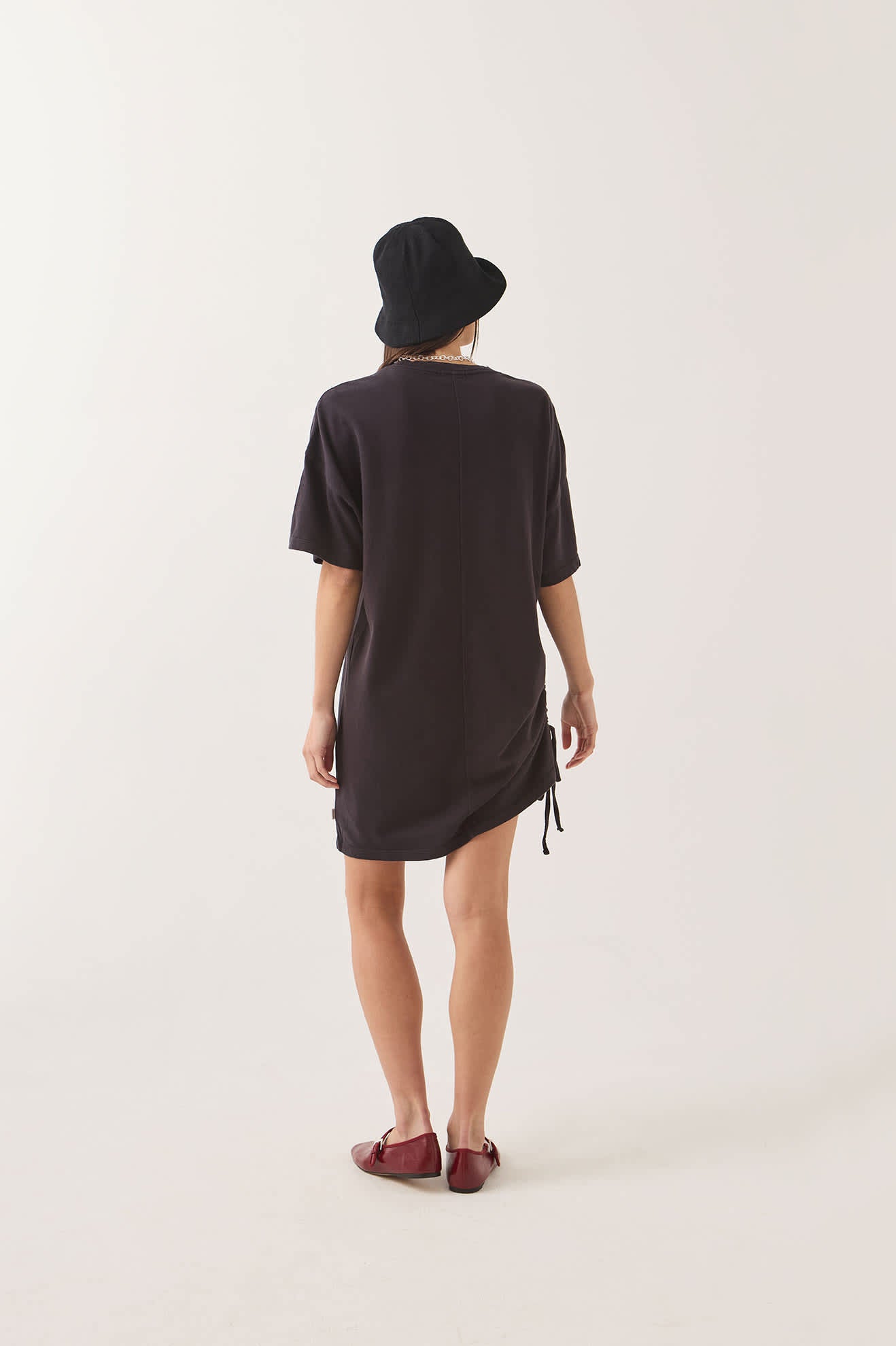 brixton-carefree-t-shirt-kleid-schwarz-bio image 4