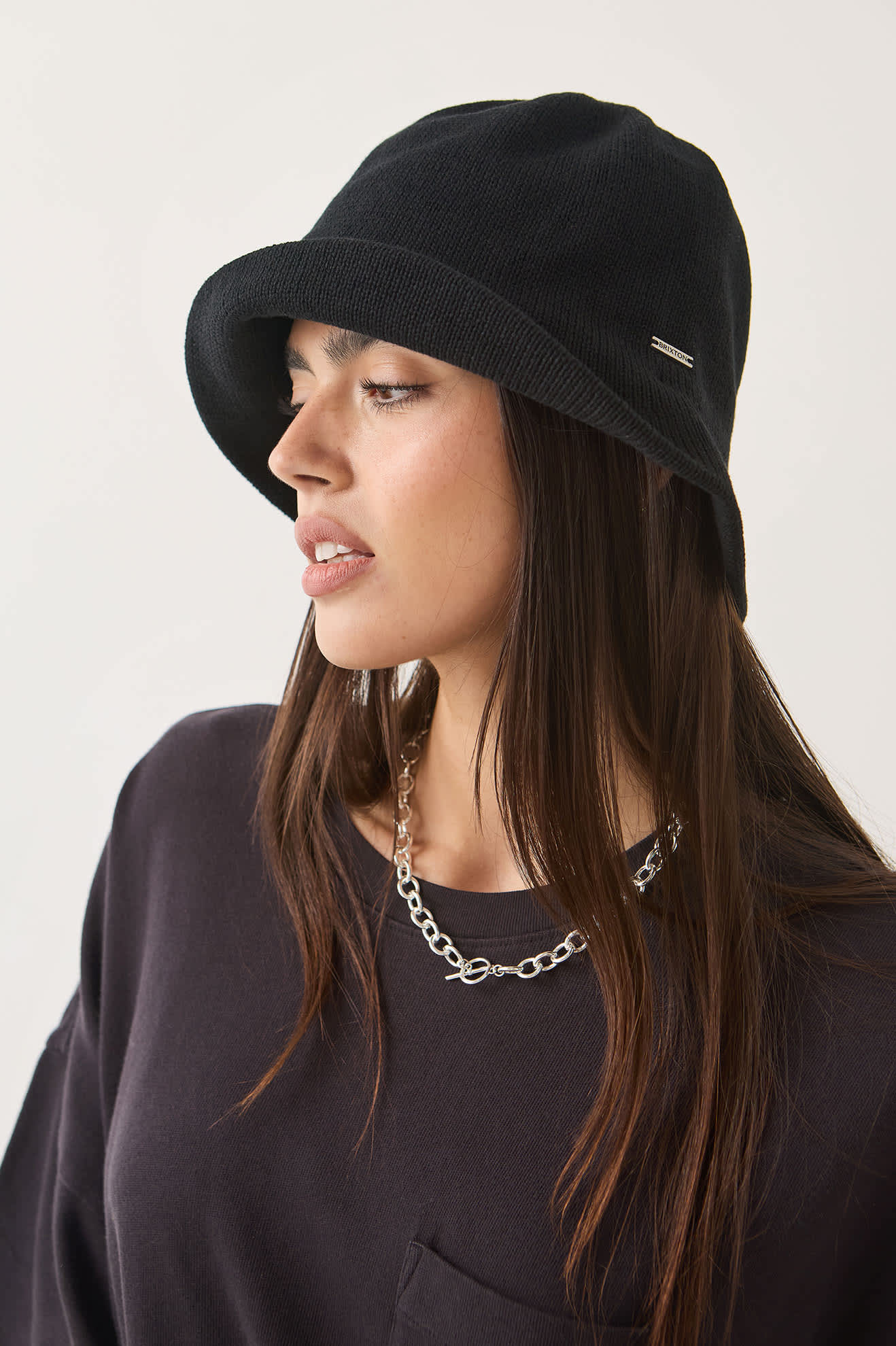 brixton-redding-knit-bucket-hut-schwarz-black-black image 3