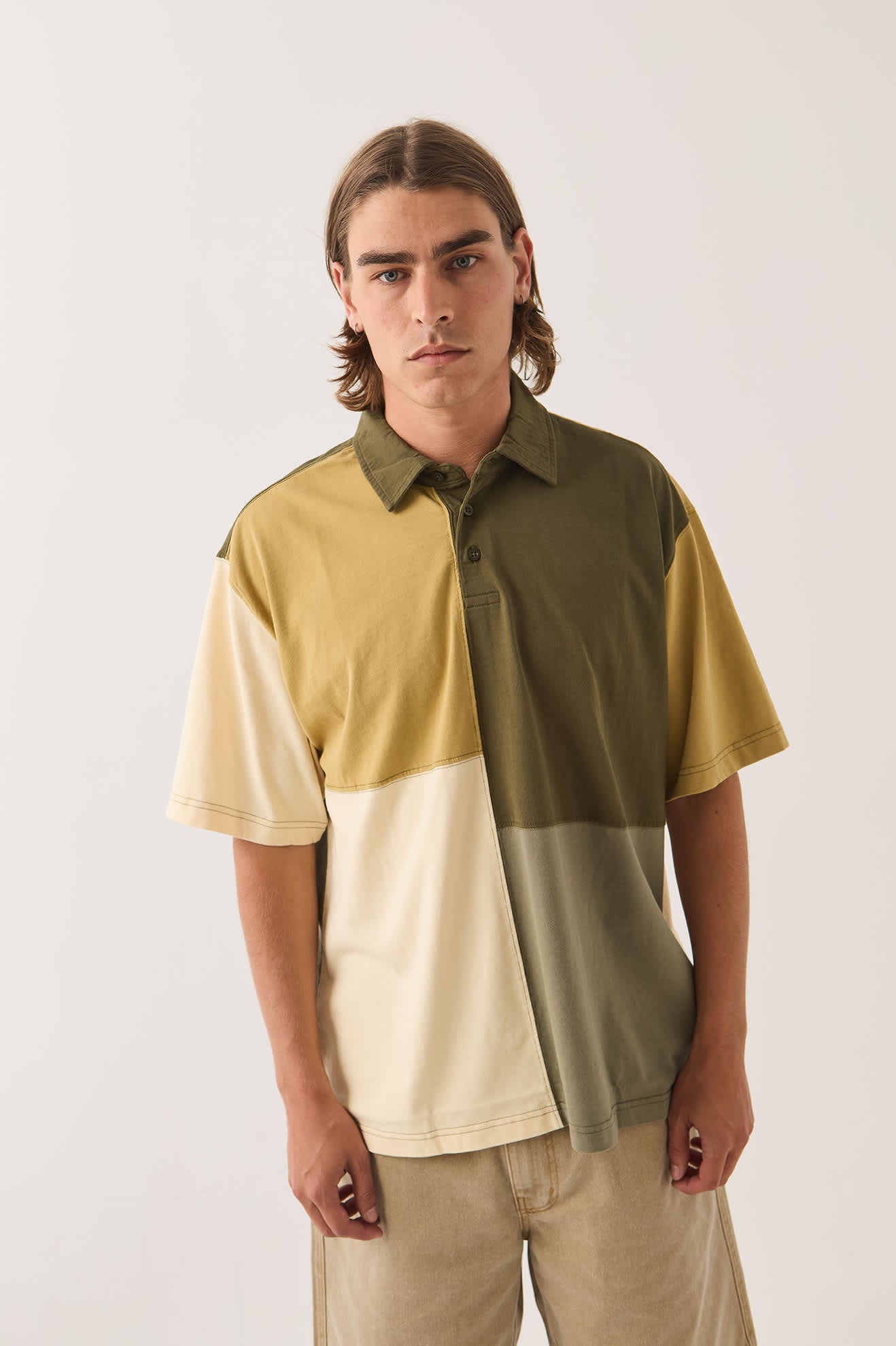 brixton-deco-relaxed-polo-poloshirt-tonal-color-block-baumwolle image 6