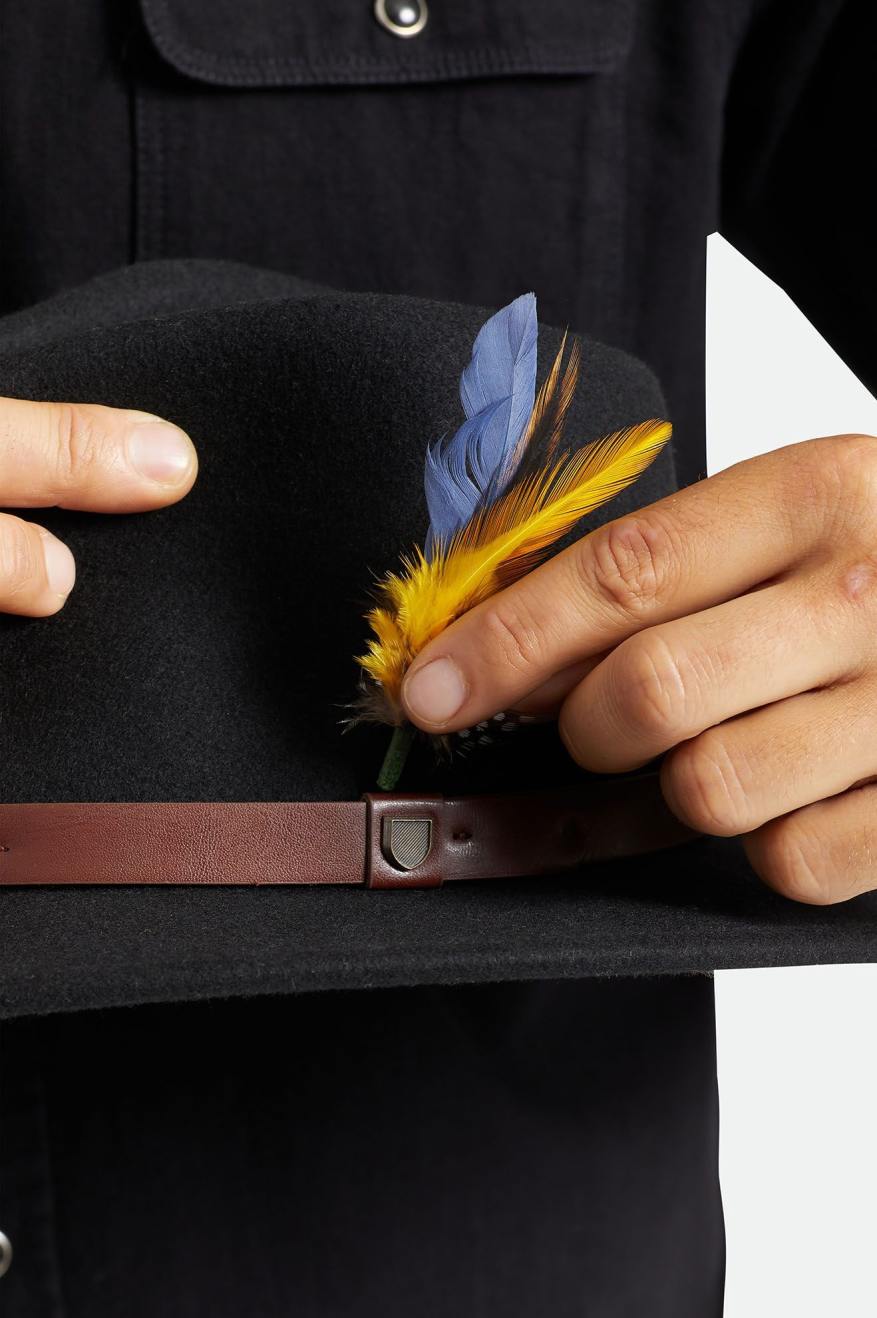 brixton-hat-feather-hutfeder-joe-blue-black-yellow image 2