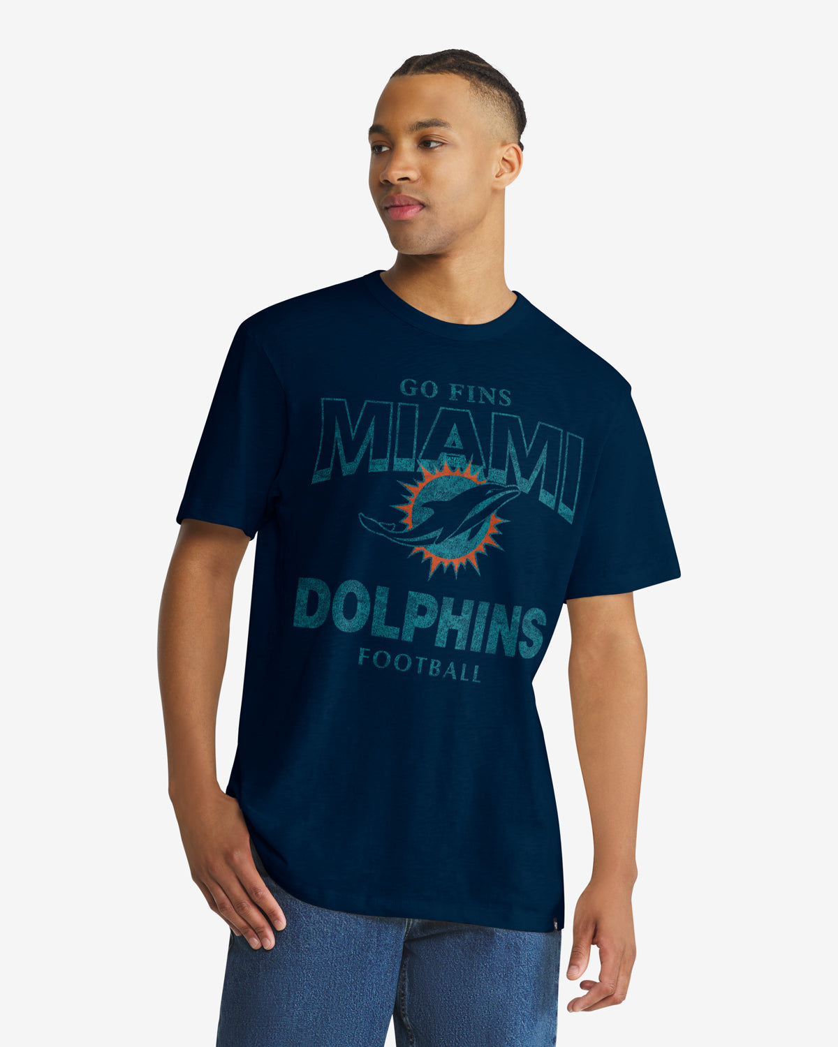 47-brand-scrum-rivalry-head-on-t-shirt-dolphins-navy image 1