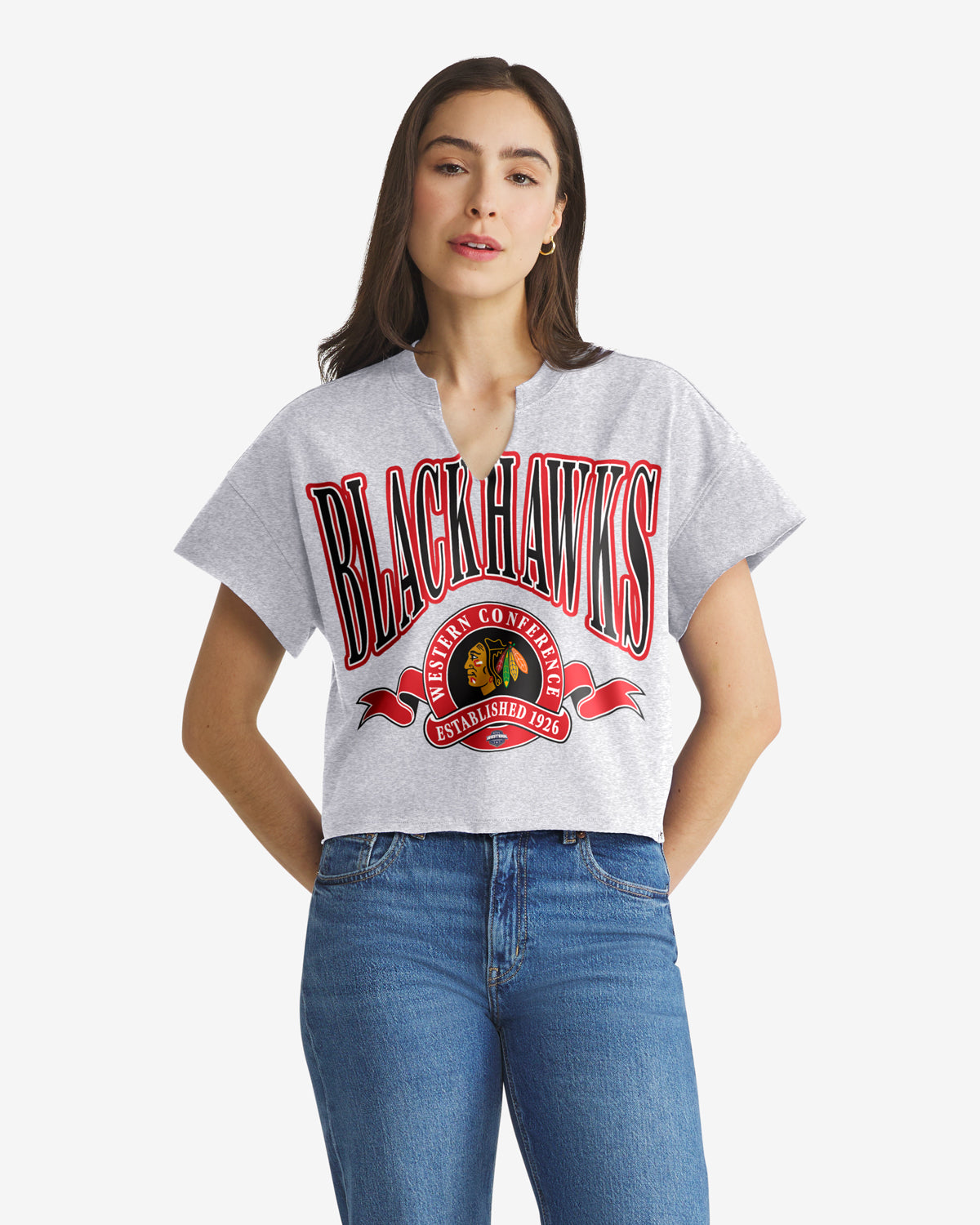 47-headline-crew-chicago-blackhawks-banners-out-t-shirt-grau image 1