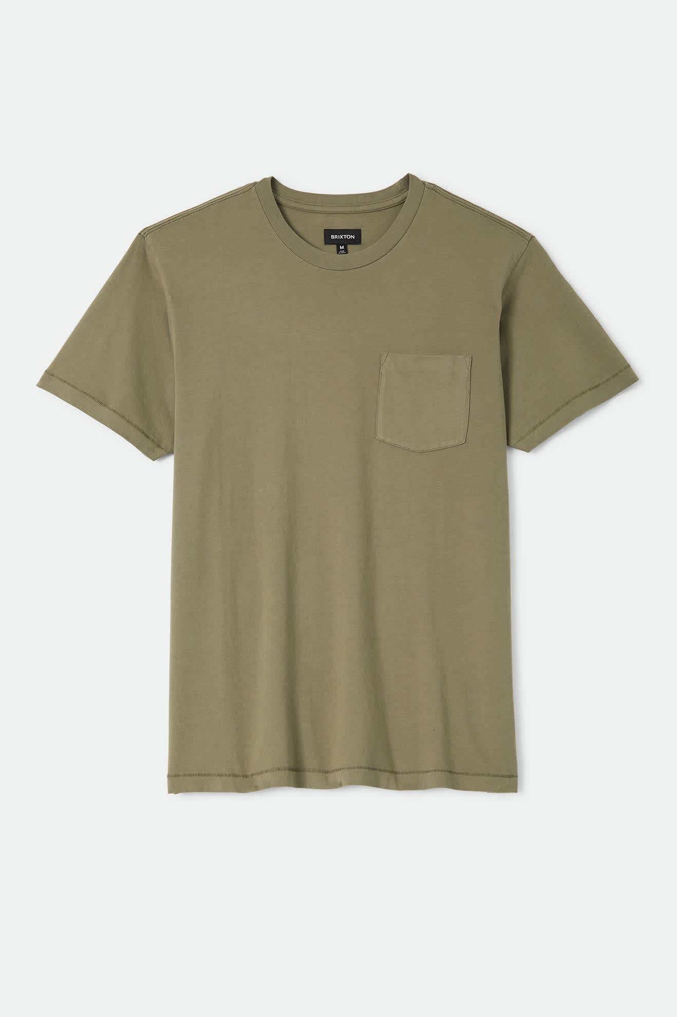 brixton-baseline-pocket-t-shirt-olive-surplus-baumwolle image 1