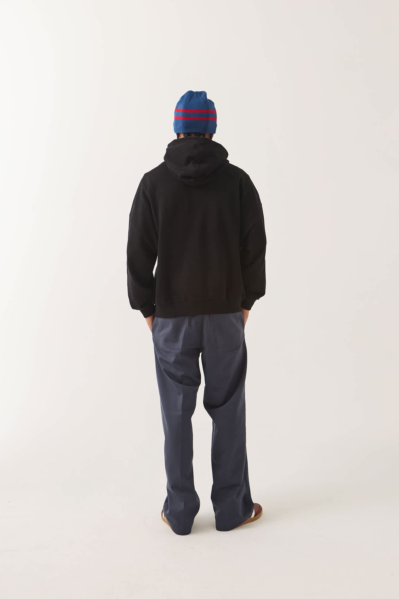 brixton-dugout-zip-hood-fleece-black-grey-terry image 3