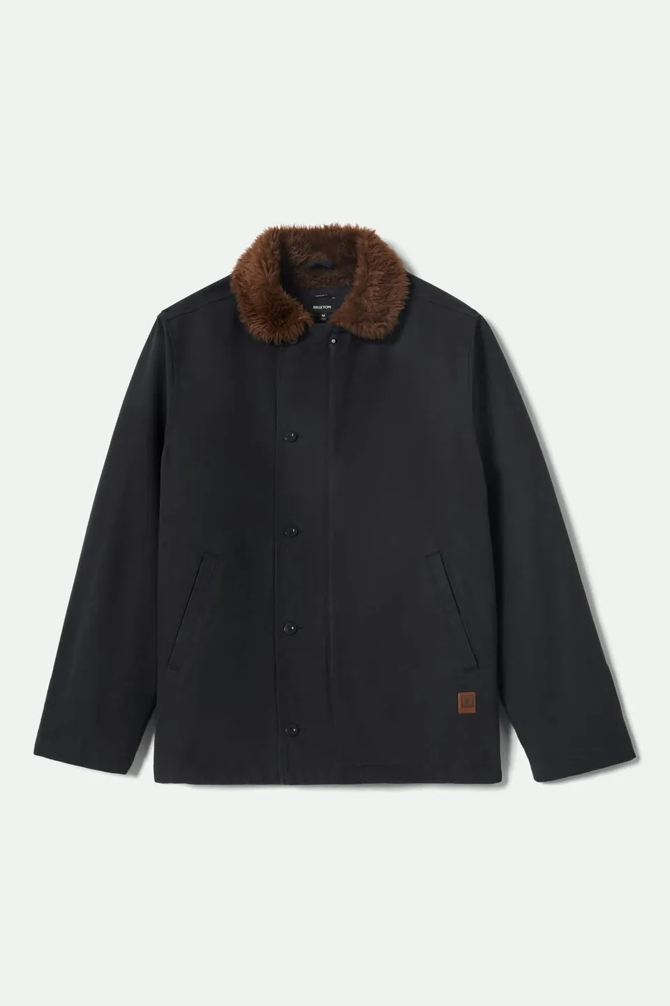 brixton-mast-jacket-jacke-schwarz-sherpa-gef-ttert image 1