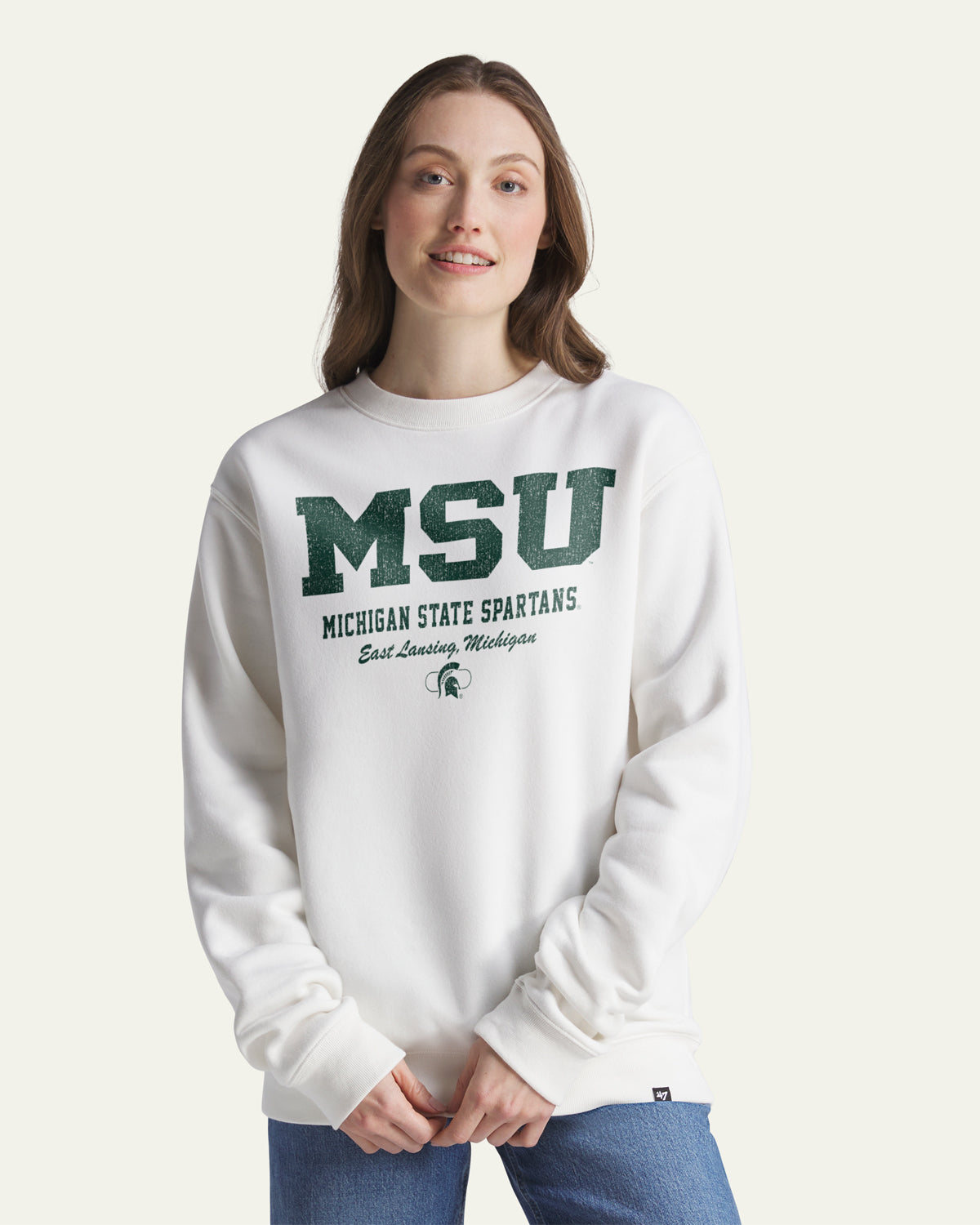 47-headline-crew-michigan-state-sweatshirt-sandstone-herren image 3
