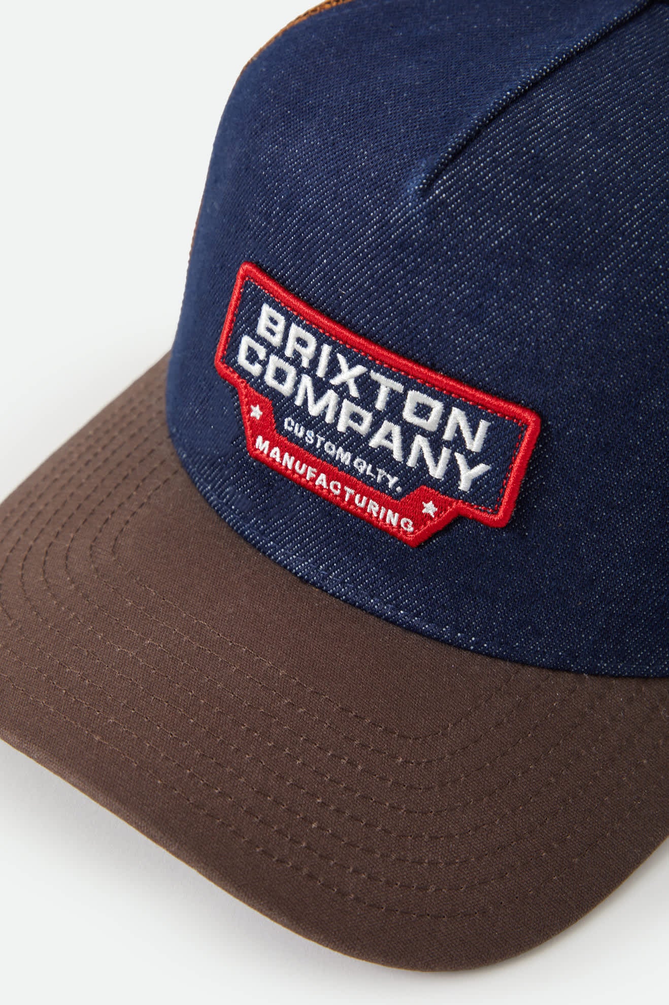 brixton-reeves-trucker-cap-washed-denim-caramel-mesh image 3