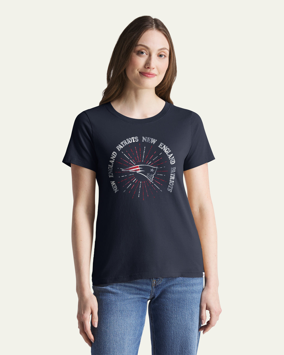 47-brand-foundation-patriots-shine-lines-t-shirt-damen-navy image 1