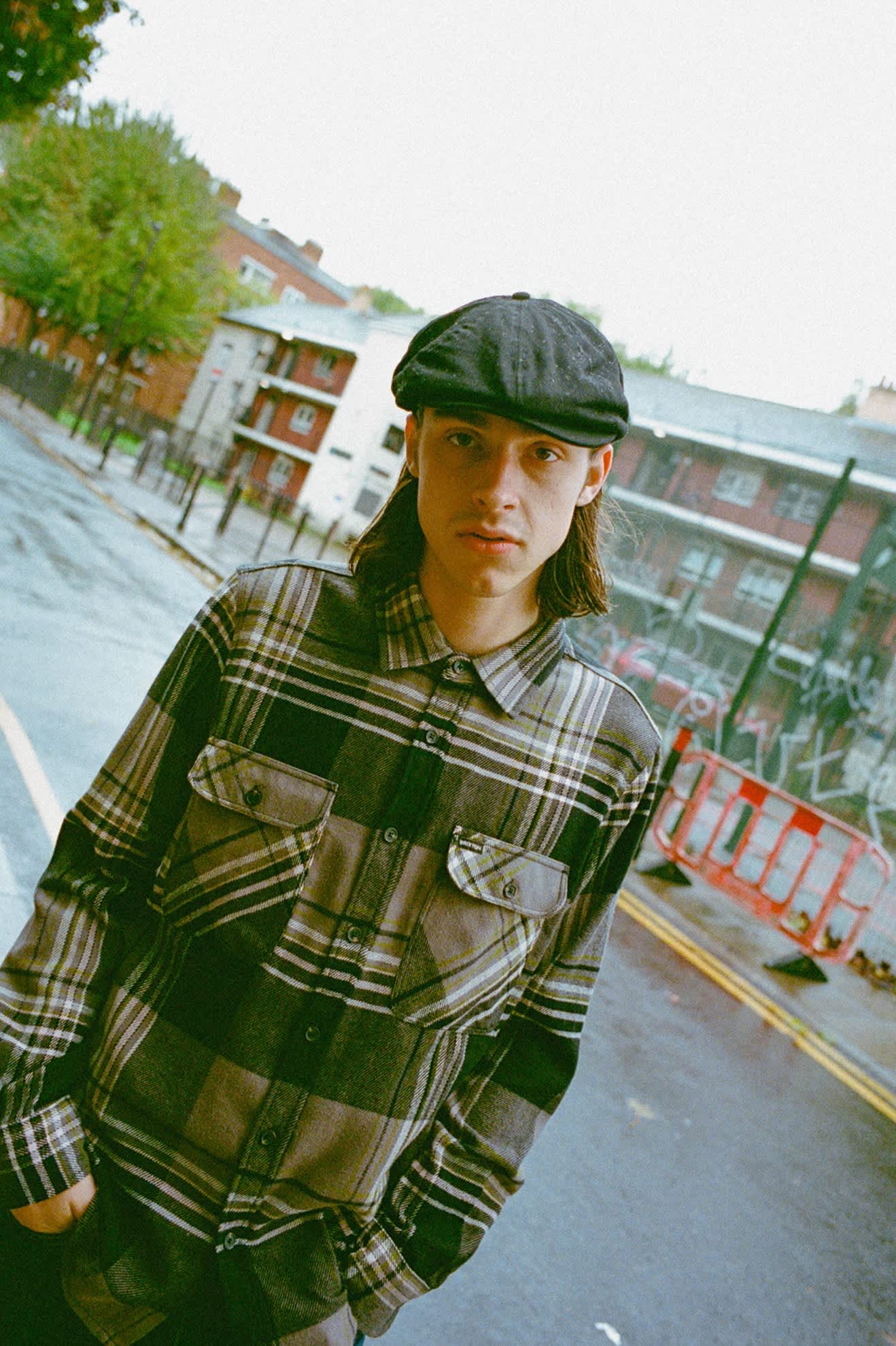brixton-brood-newsboy-cap-schieberm-tze-schwarz-fischgrat image 8