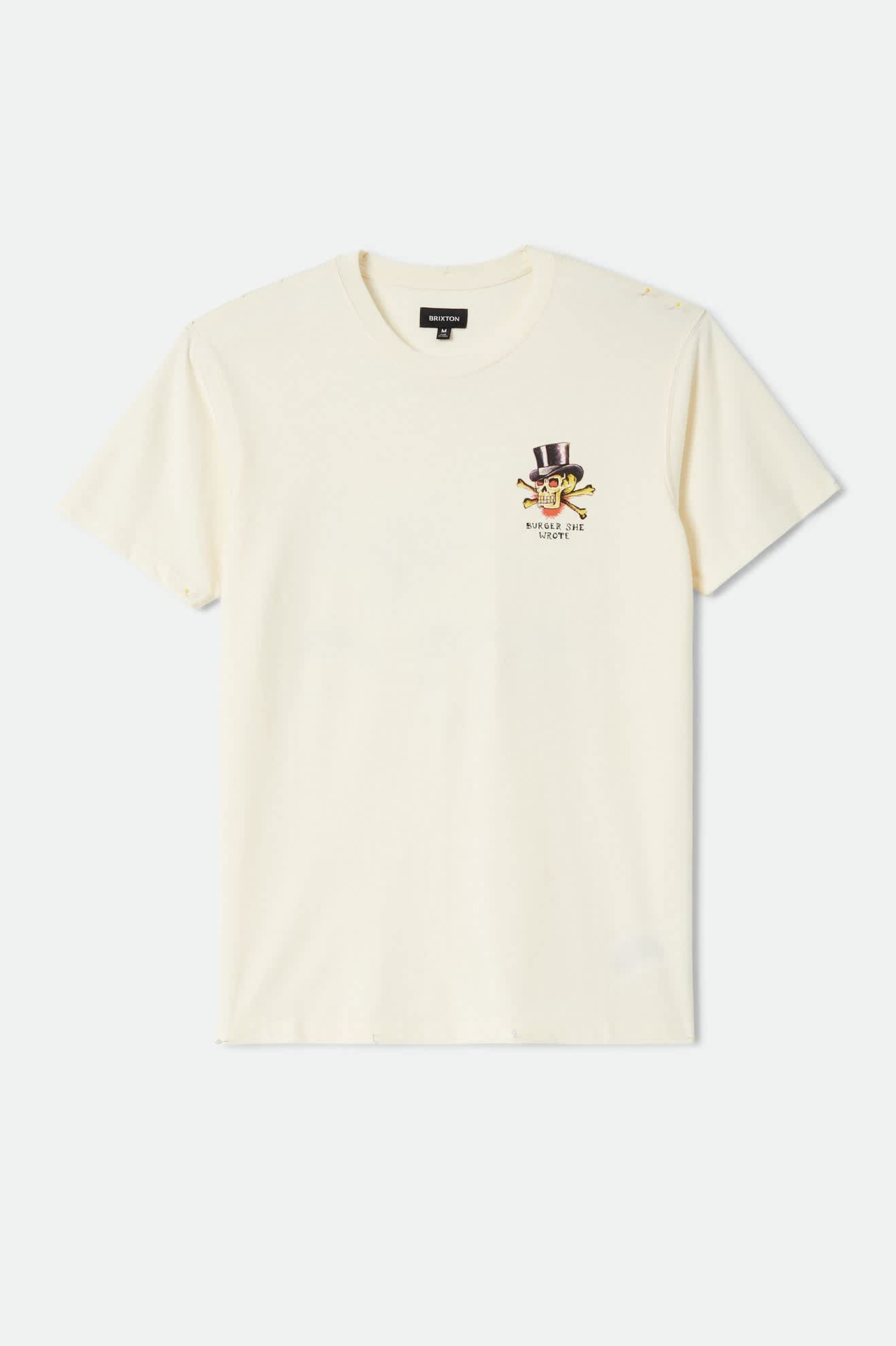 brixton-burger-she-wrote-standard-t-shirt-natural-grafik image 1