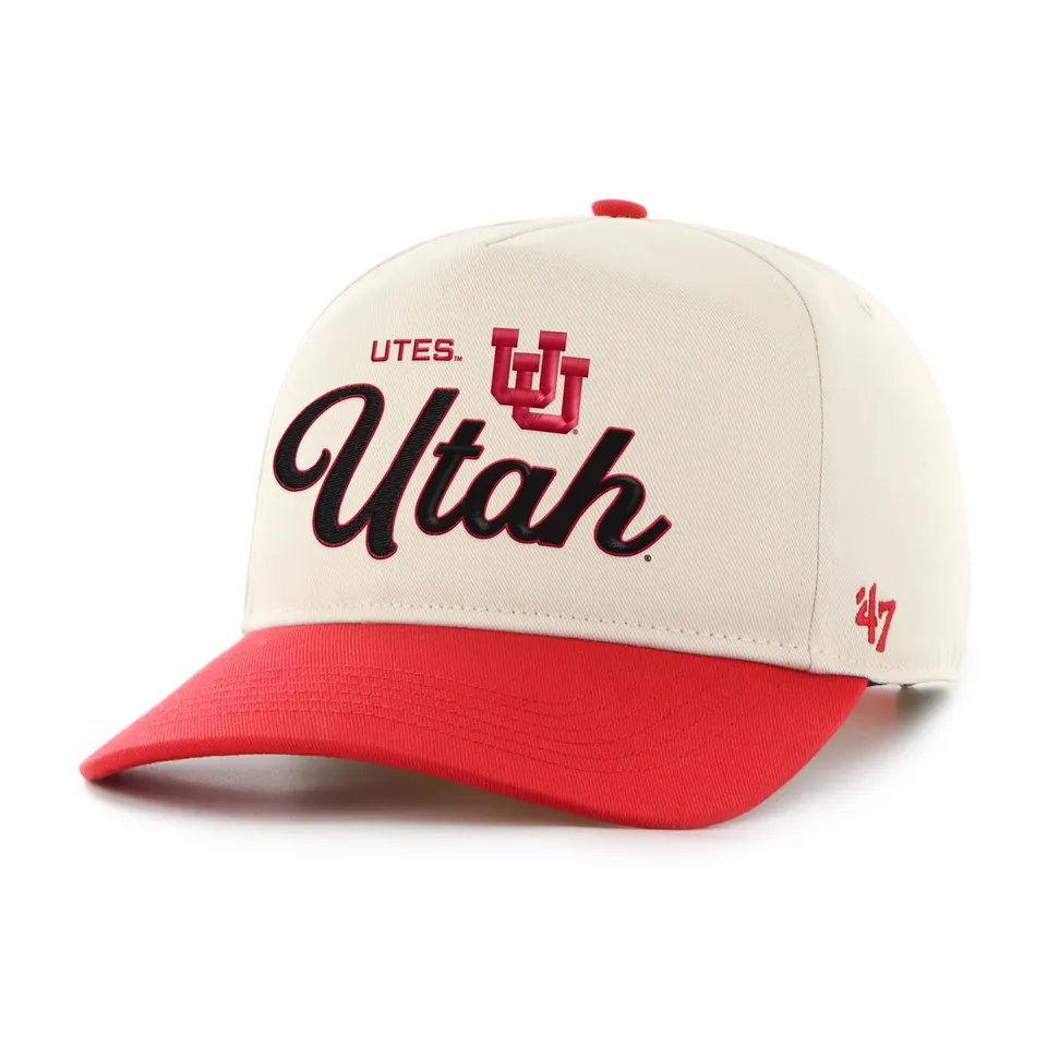 47-brand-utah-utes-hitch-snapback-cap-natural image 1