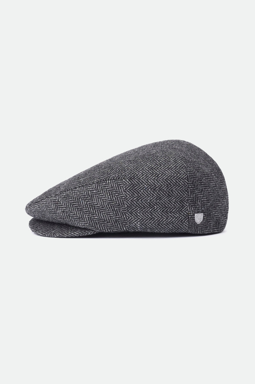 brixton-hooligan-flat-cap-grey-black-schieberm-tze image 1
