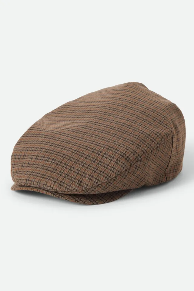 brixton-hooligan-lightweight-flat-cap-grey-brown-gold image 1