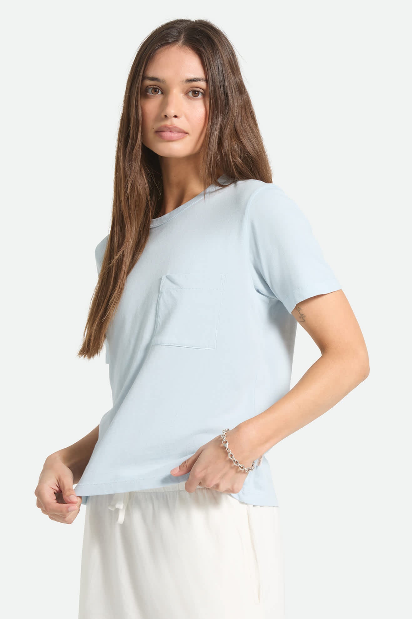 brixton-carefree-perfect-t-shirt-blue-aura-bio-baumwolle image 3