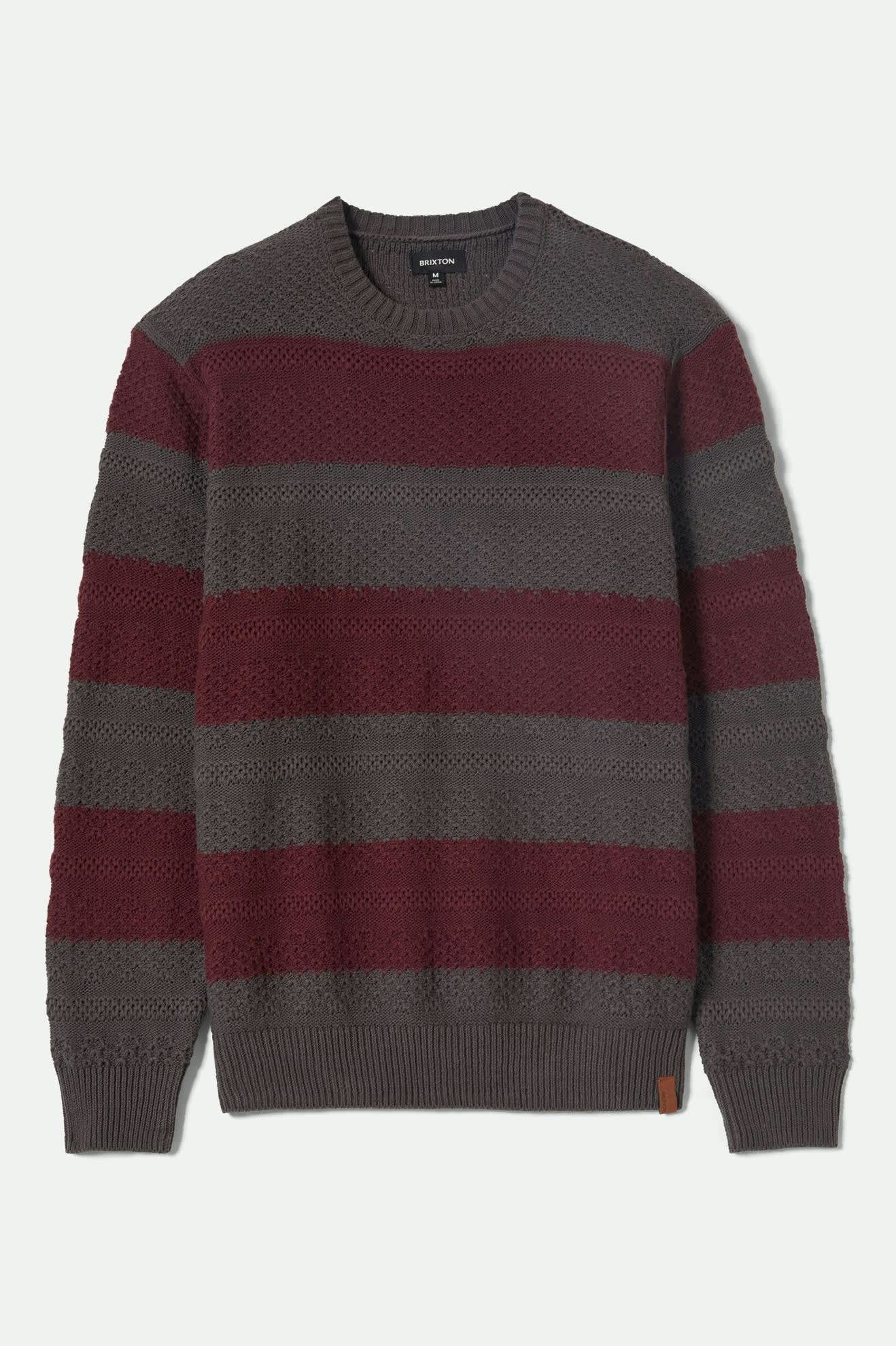 brixton-midnight-crew-sweater-pullover-schwarz-port-gestreift image 3